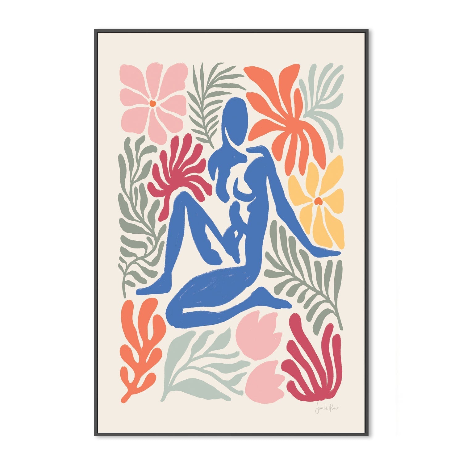 wall-art-print-canvas-poster-framed-Abstract Garden, Style A-3