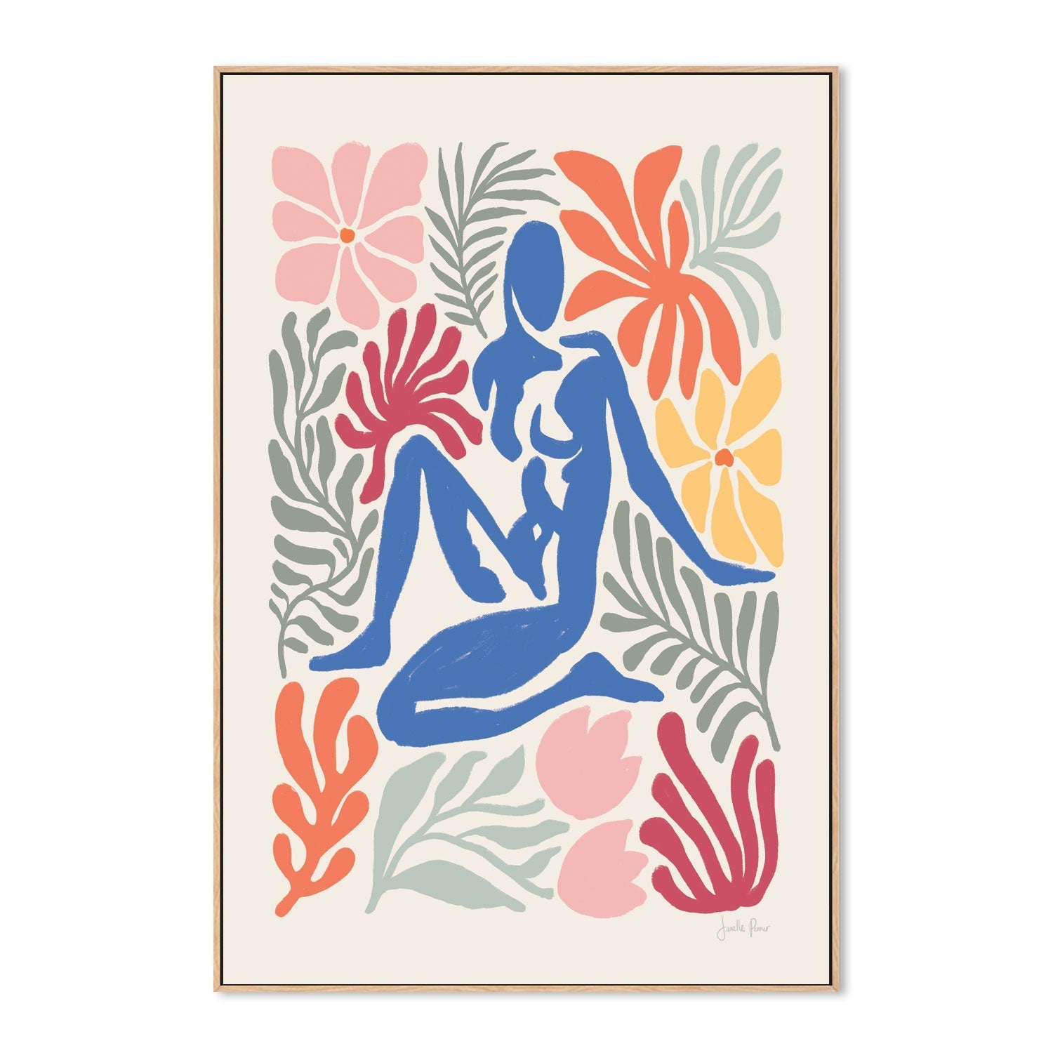 wall-art-print-canvas-poster-framed-Abstract Garden, Style A-4