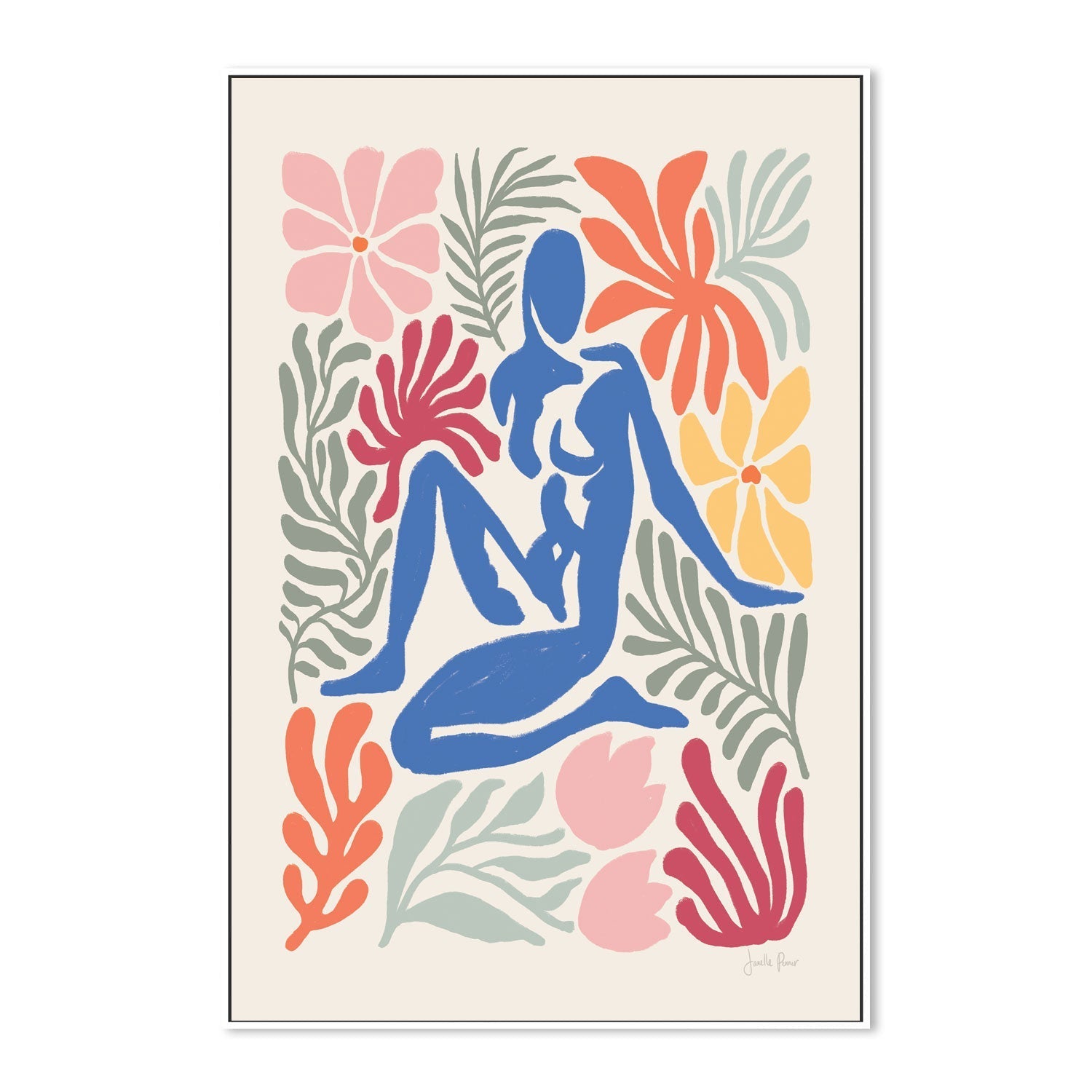 wall-art-print-canvas-poster-framed-Abstract Garden, Style A-5