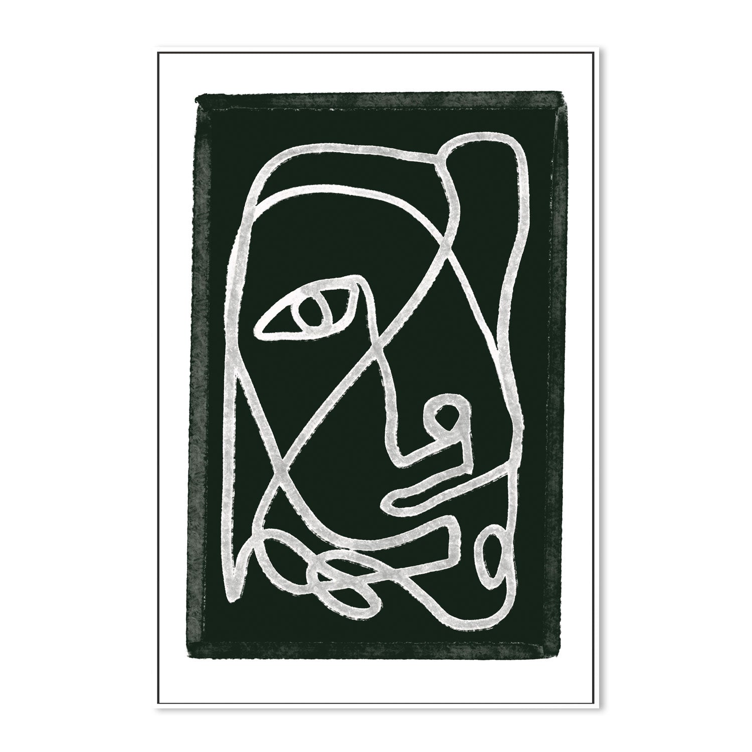wall-art-print-canvas-poster-framed-Abstract Lined Black-1