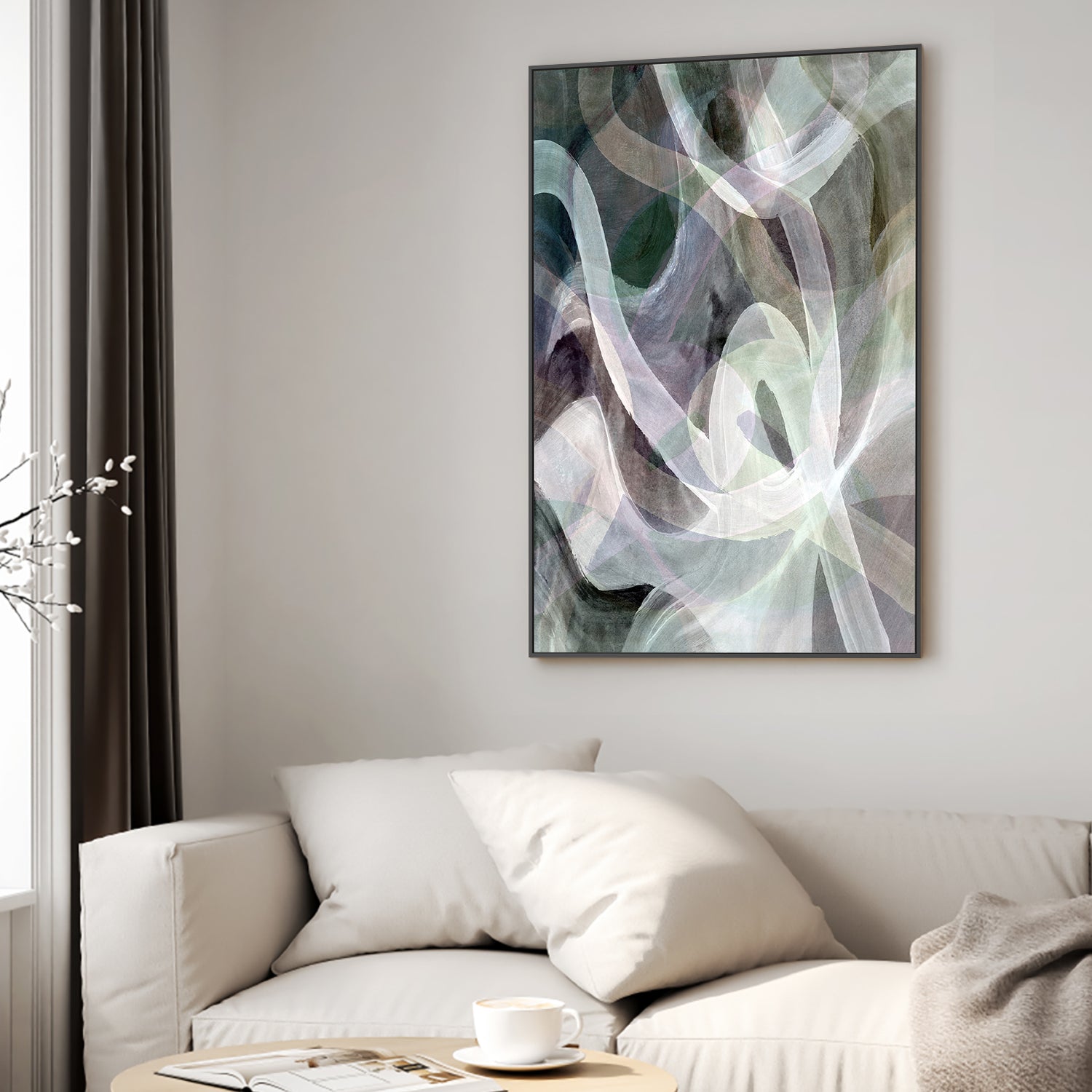 wall-art-print-canvas-poster-framed-Abstract Loops, Style D-2