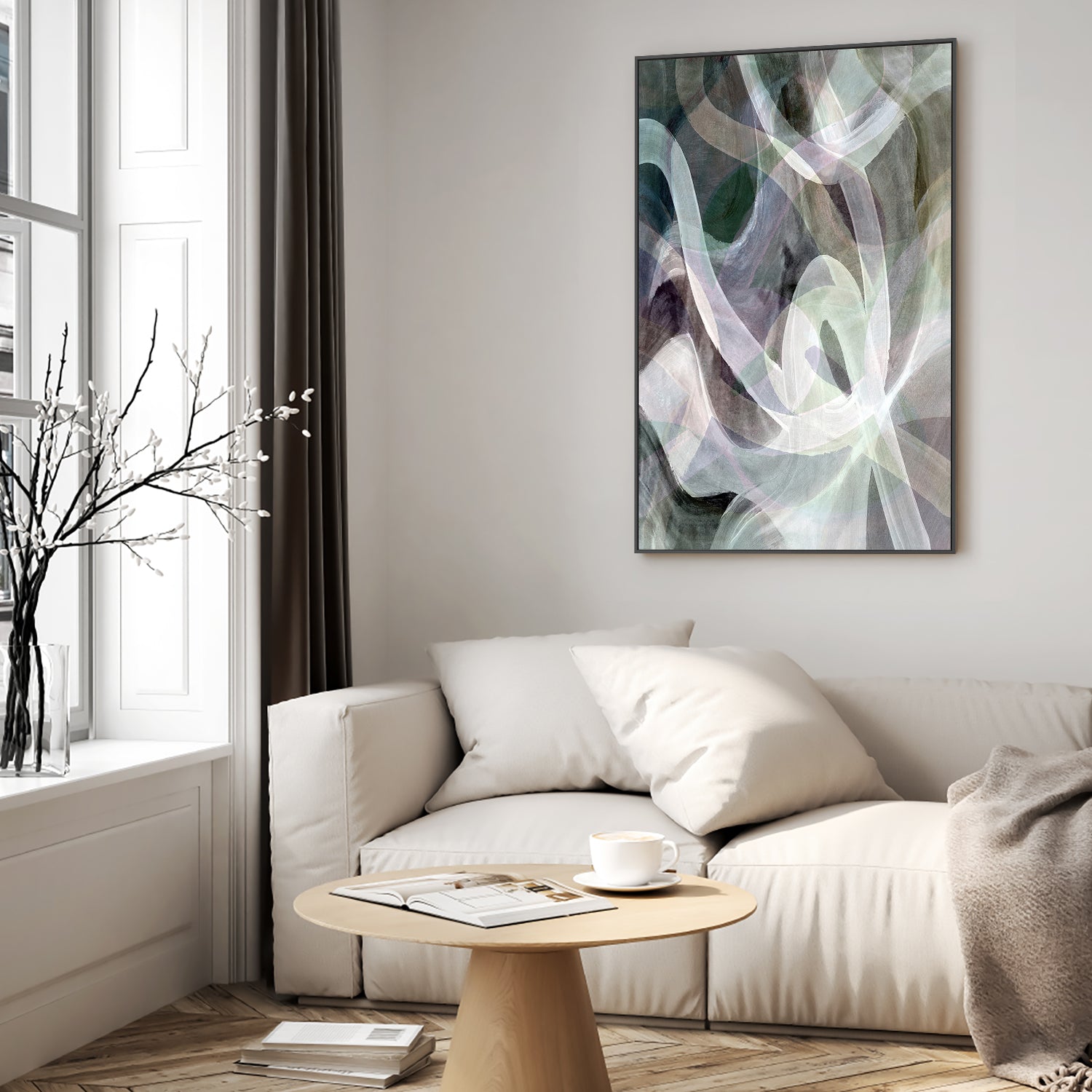 wall-art-print-canvas-poster-framed-Abstract Loops, Style D-7