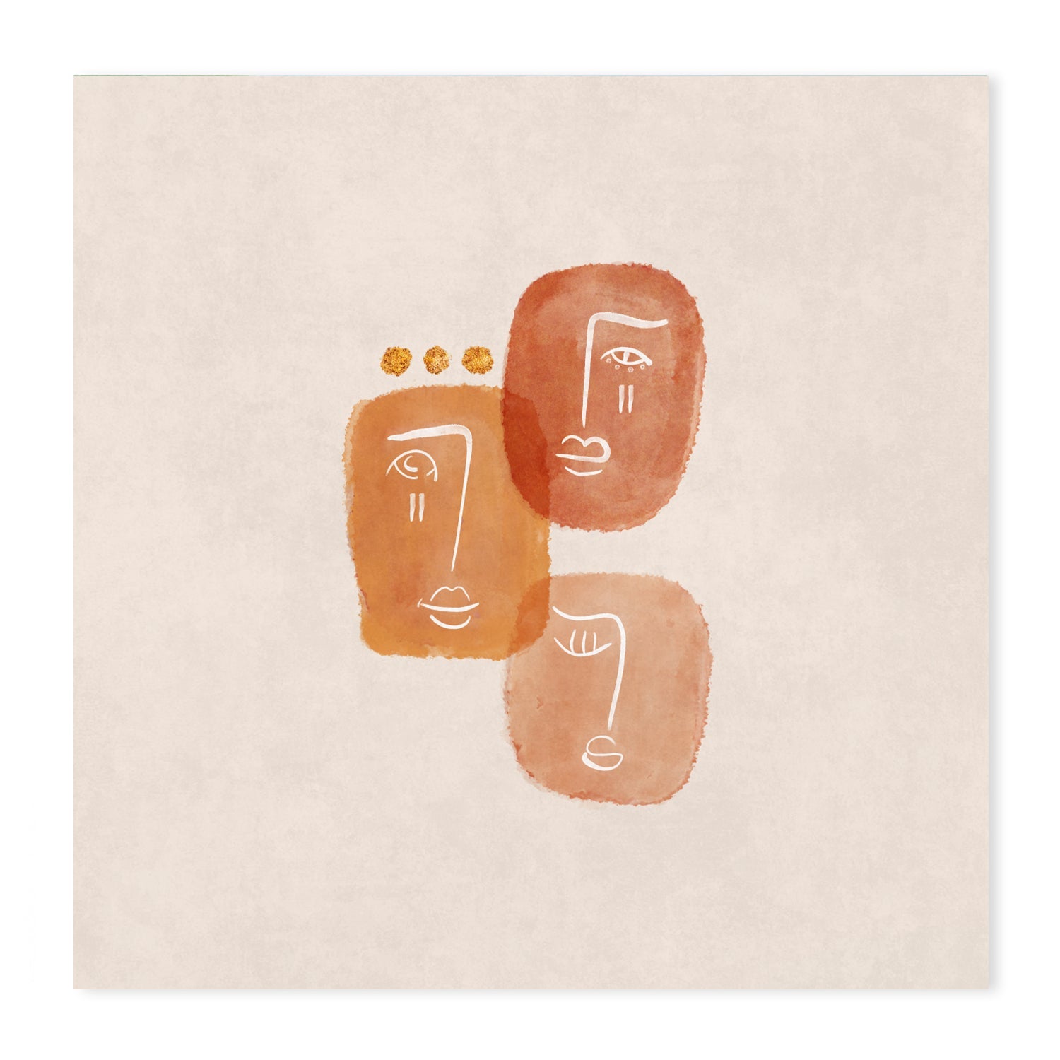 wall-art-print-canvas-poster-framed-Abstract Lovers, Set Of 3 , By Emel Tunaboylu-GIOIA-WALL-ART