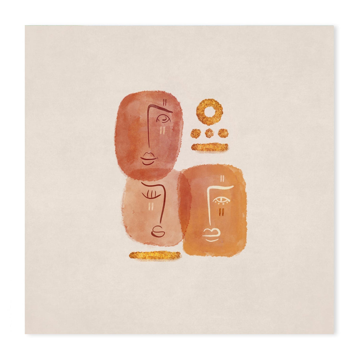 wall-art-print-canvas-poster-framed-Abstract Lovers, Set Of 3 , By Emel Tunaboylu-GIOIA-WALL-ART