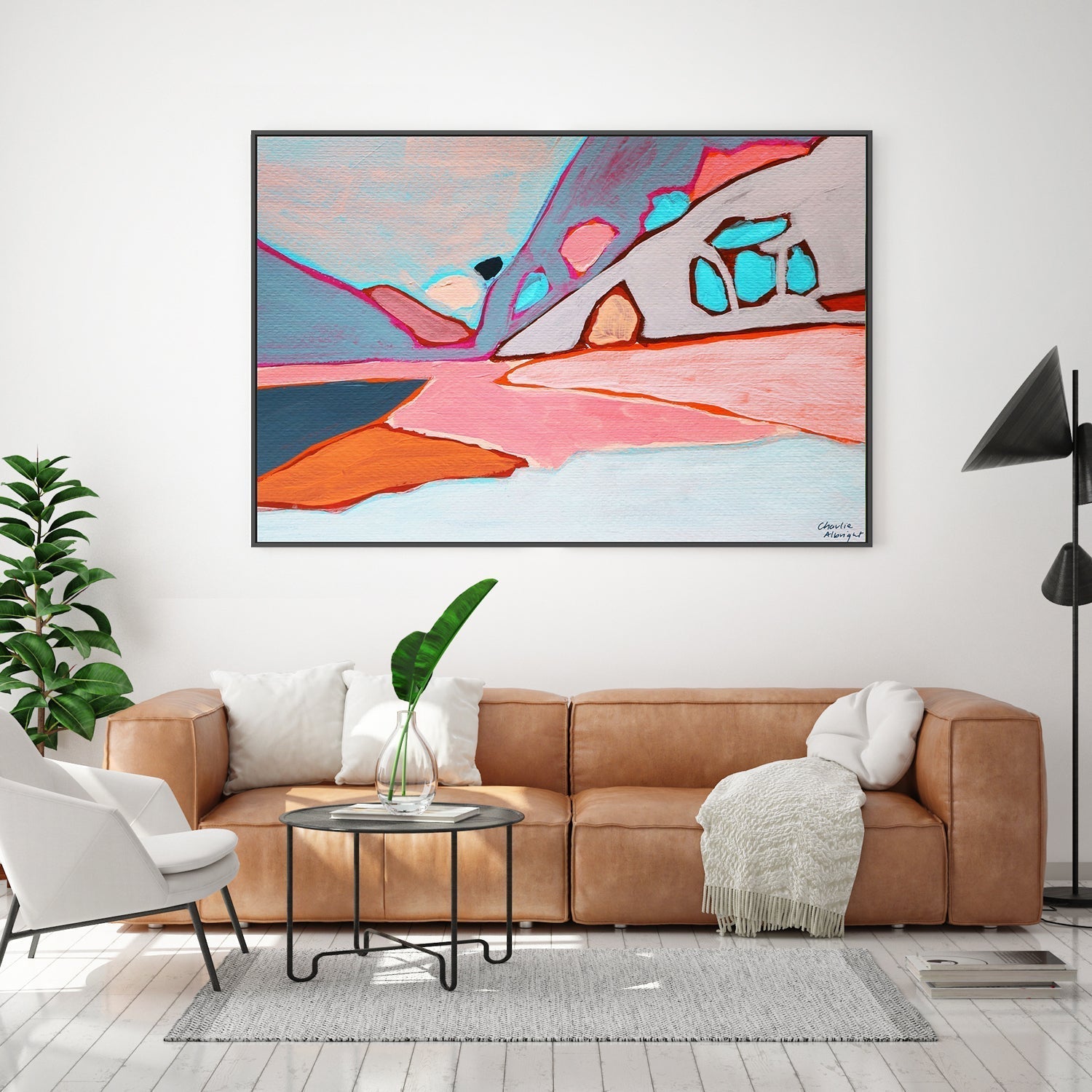 wall-art-print-canvas-poster-framed-Abstract Mountain-by-Moments By Charlie-Gioia Wall Art