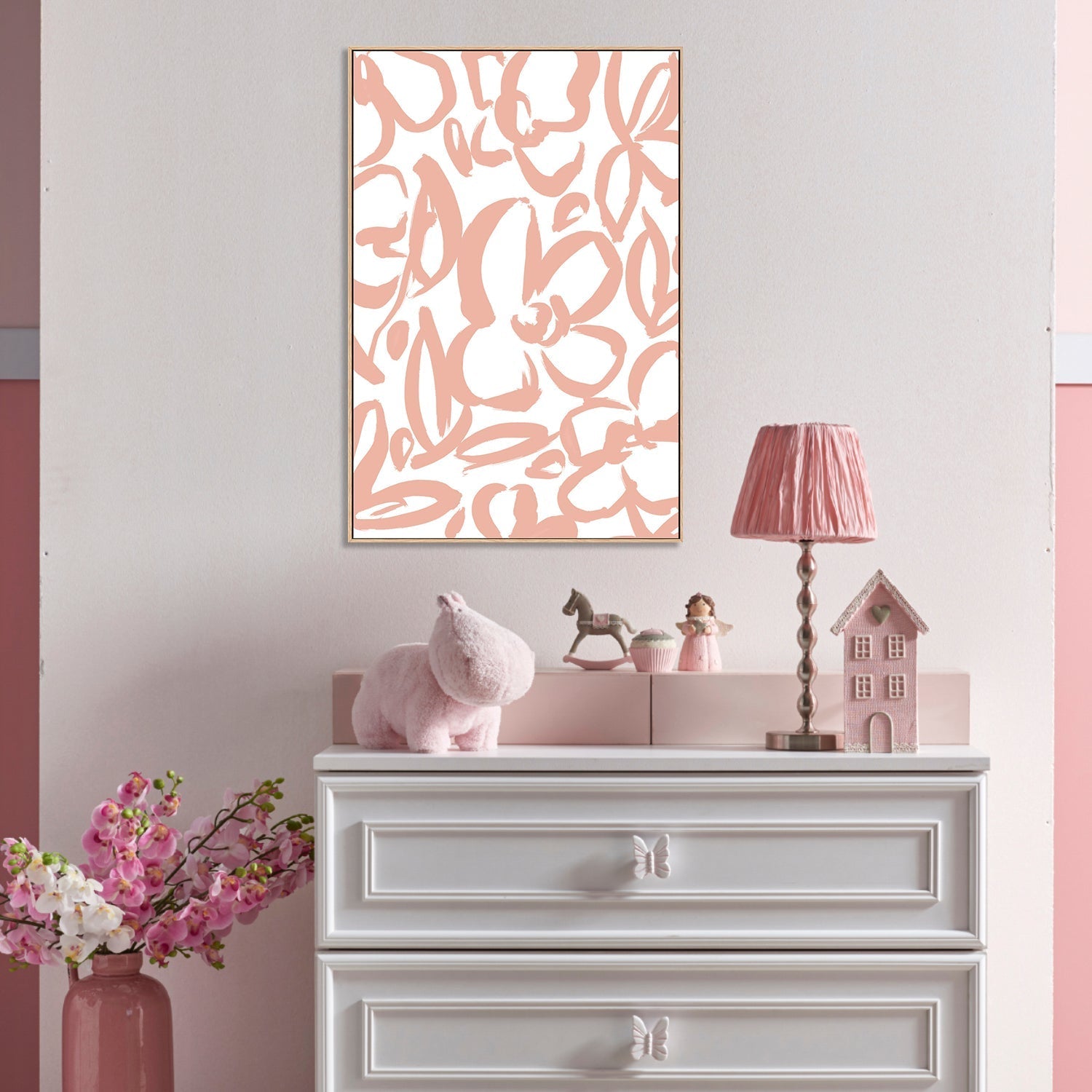 wall-art-print-canvas-poster-framed-Abstract Peonies , By Leah Straatsma-2