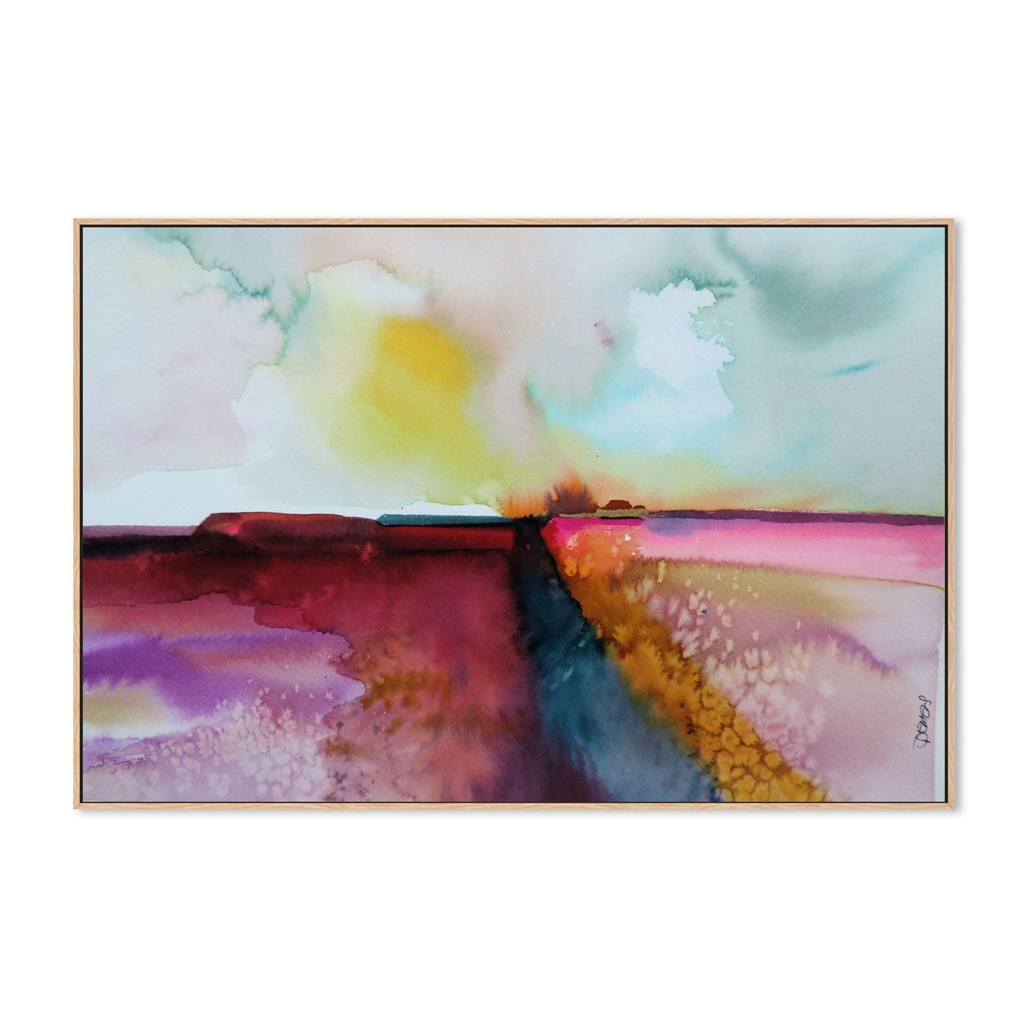 wall-art-print-canvas-poster-framed-Abstract Sun In The Sky-by-Sylvie Demers-Gioia Wall Art