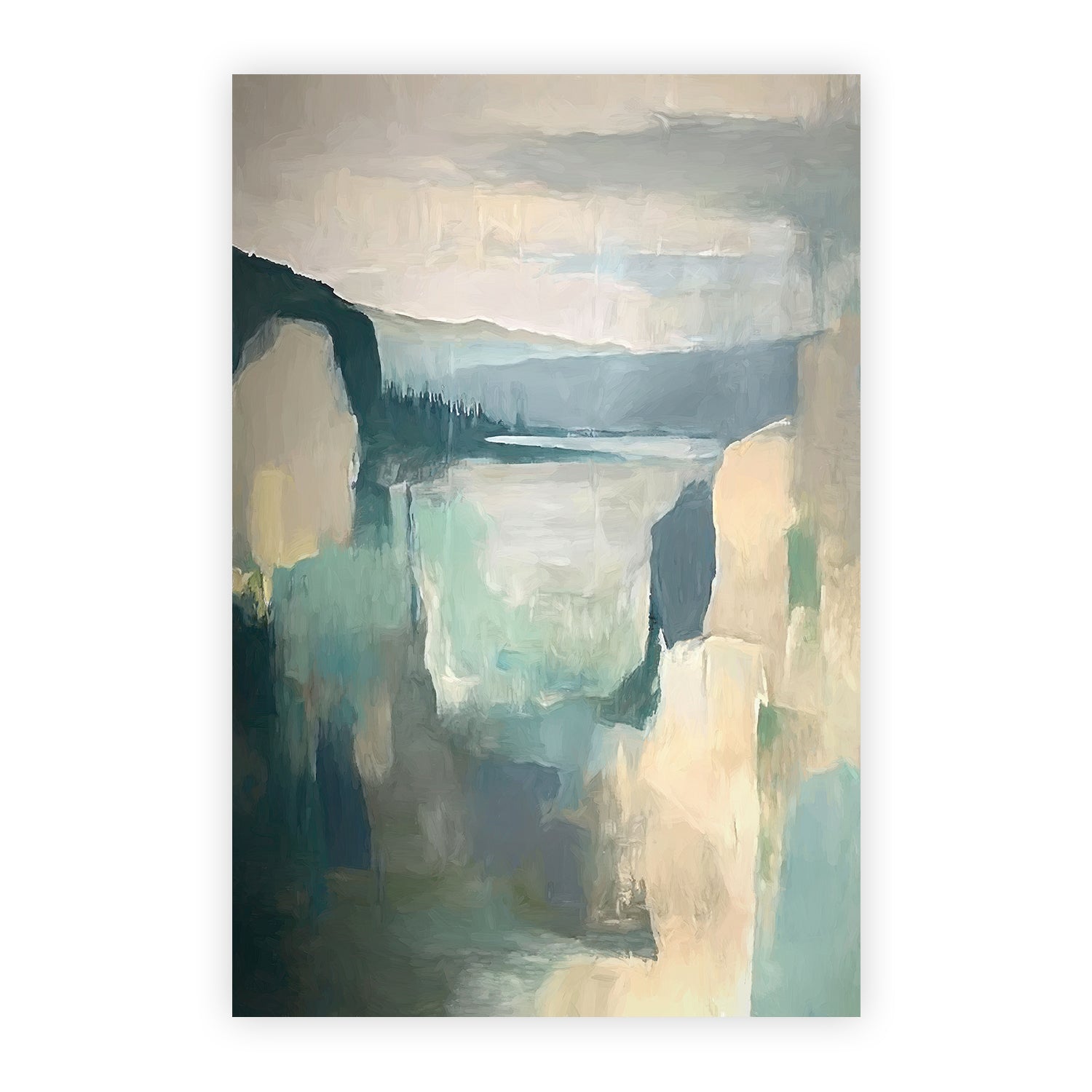 wall-art-print-canvas-poster-framed-Abstract Tree Scape , Style B, By Accent Art Studio , By Accent Art Studio-1