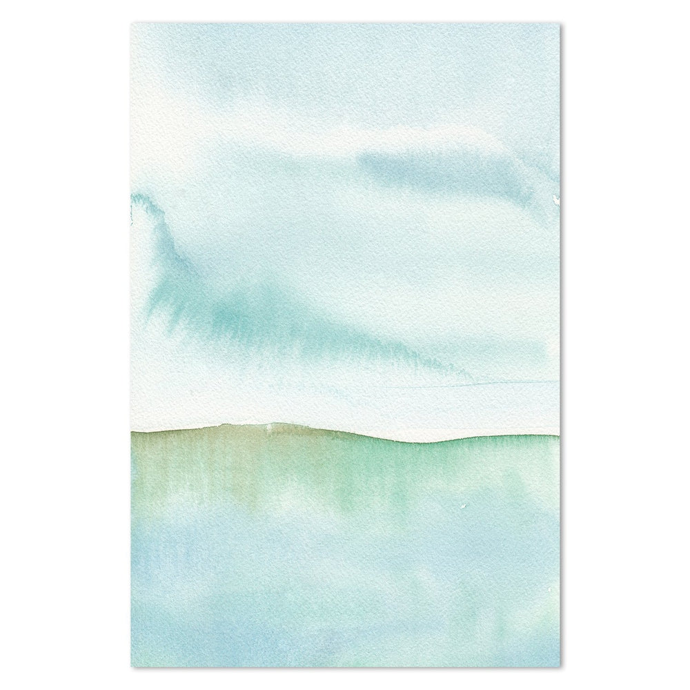 wall-art-print-canvas-poster-framed-Abstract Watercolour, Green And Blue, Style A-by-Emily Wood-Gioia Wall Art