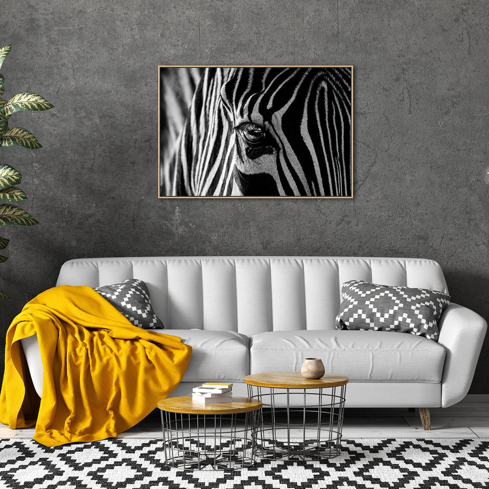 wall-art-print-canvas-poster-framed-Abstract Zebra, By Roy Darnell-by-Plus X Studio-Gioia Wall Art