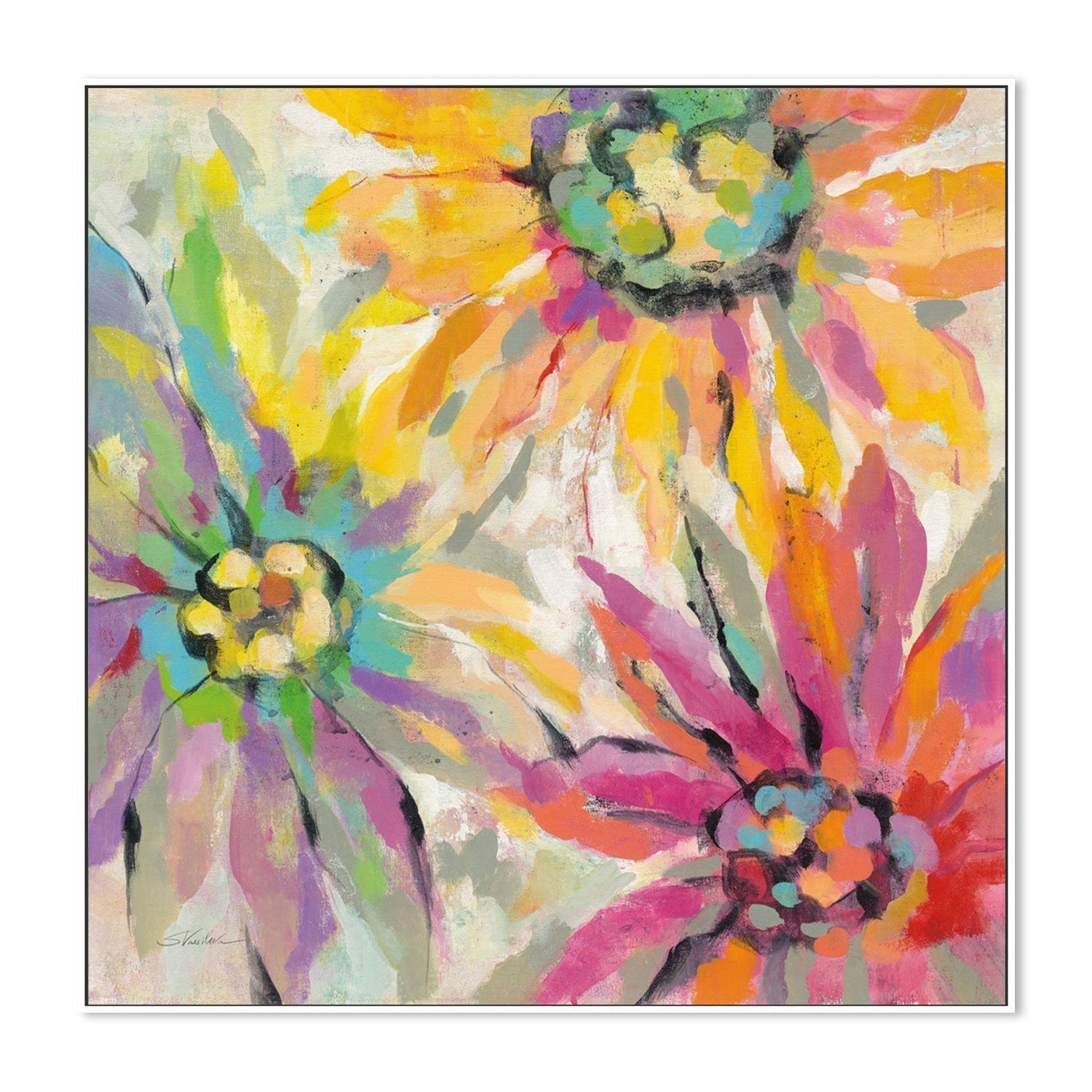 wall-art-print-canvas-poster-framed-Abstracted Petals, Style A-by-Silvia Vassileva-Gioia Wall Art