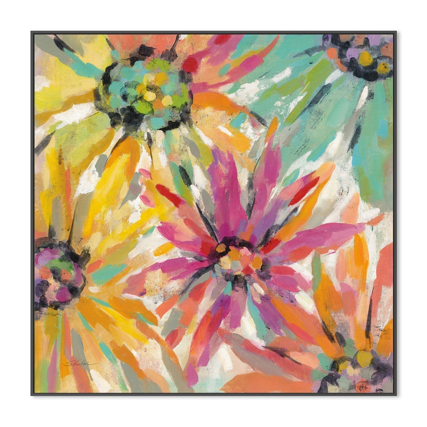 wall-art-print-canvas-poster-framed-Abstracted Petals, Style B-by-Silvia Vassileva-Gioia Wall Art