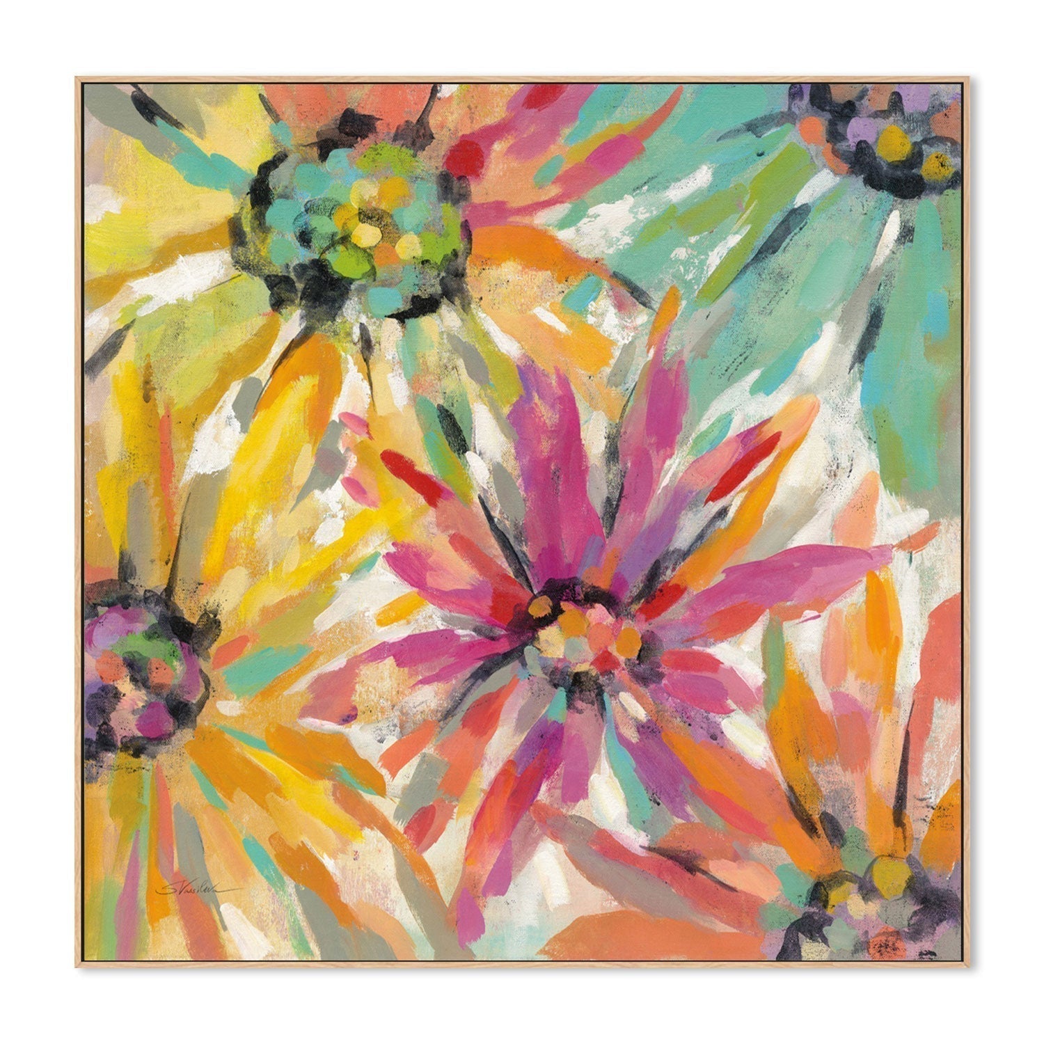 wall-art-print-canvas-poster-framed-Abstracted Petals, Style B-by-Silvia Vassileva-Gioia Wall Art