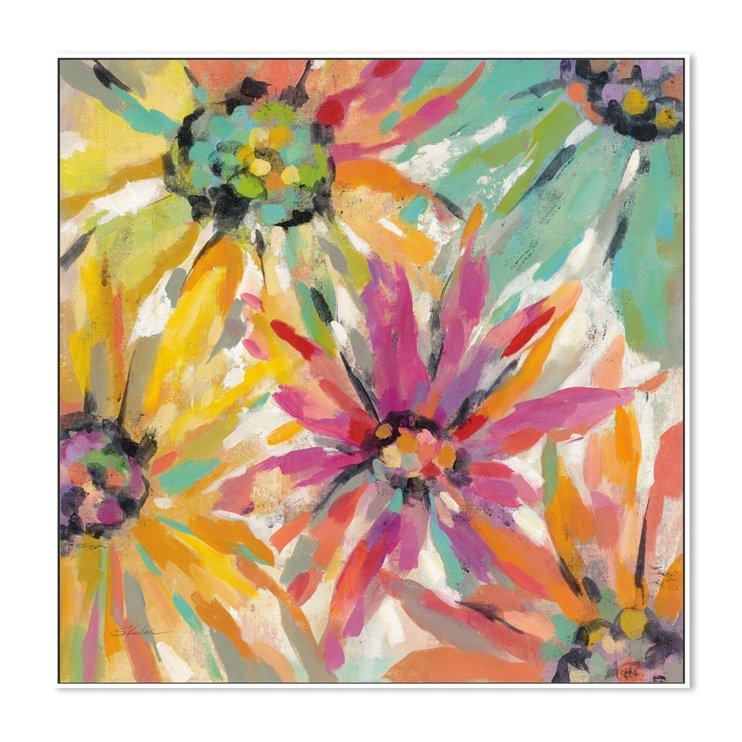 wall-art-print-canvas-poster-framed-Abstracted Petals, Style B-by-Silvia Vassileva-Gioia Wall Art