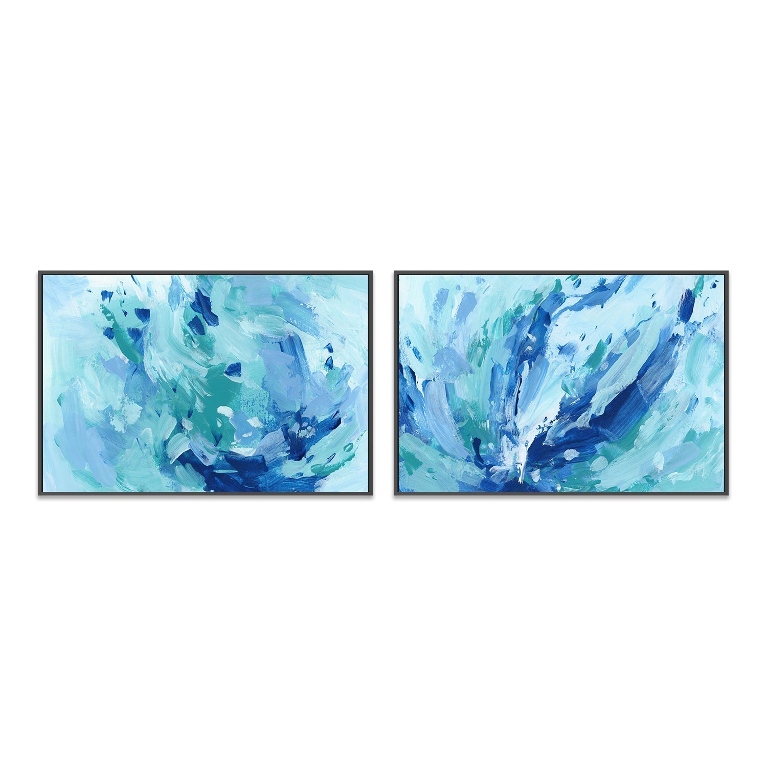wall-art-print-canvas-poster-framed-Aegean Shoals , Style A & B, Set Of 2 , By Jetty Home-3
