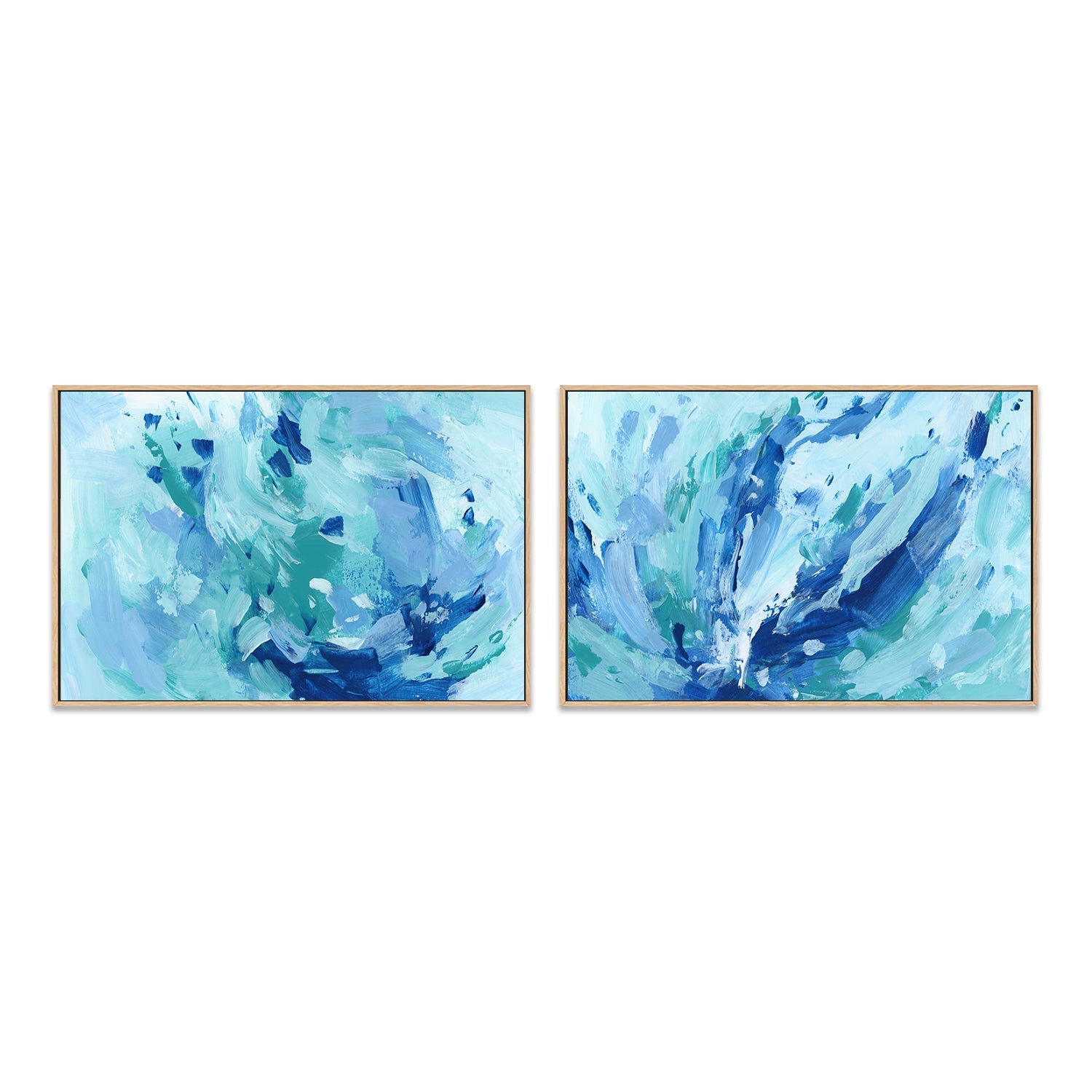 wall-art-print-canvas-poster-framed-Aegean Shoals , Style A & B, Set Of 2 , By Jetty Home-4