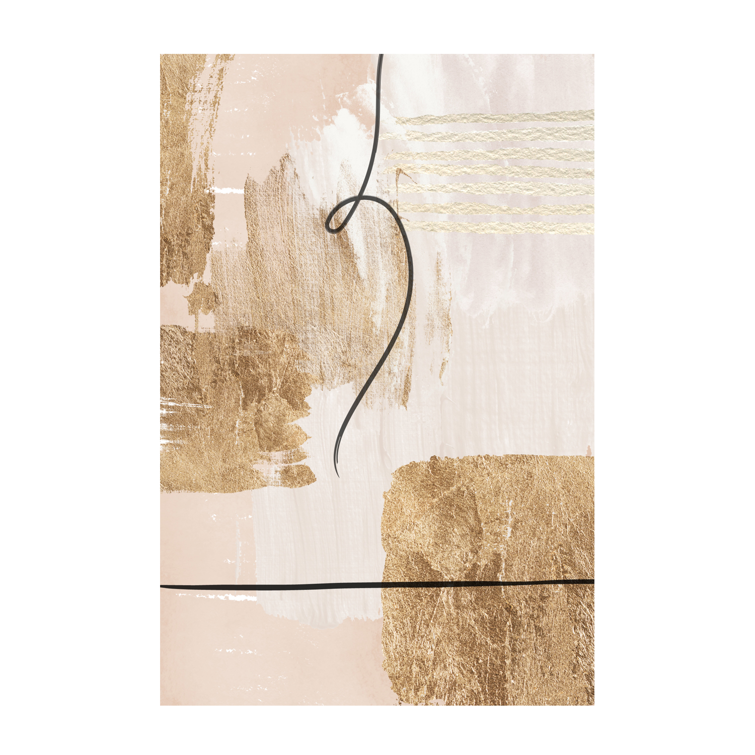 wall-art-print-canvas-poster-framed-Aesthetic Gold, Style B , By Sally Ann Moss-GIOIA-WALL-ART
