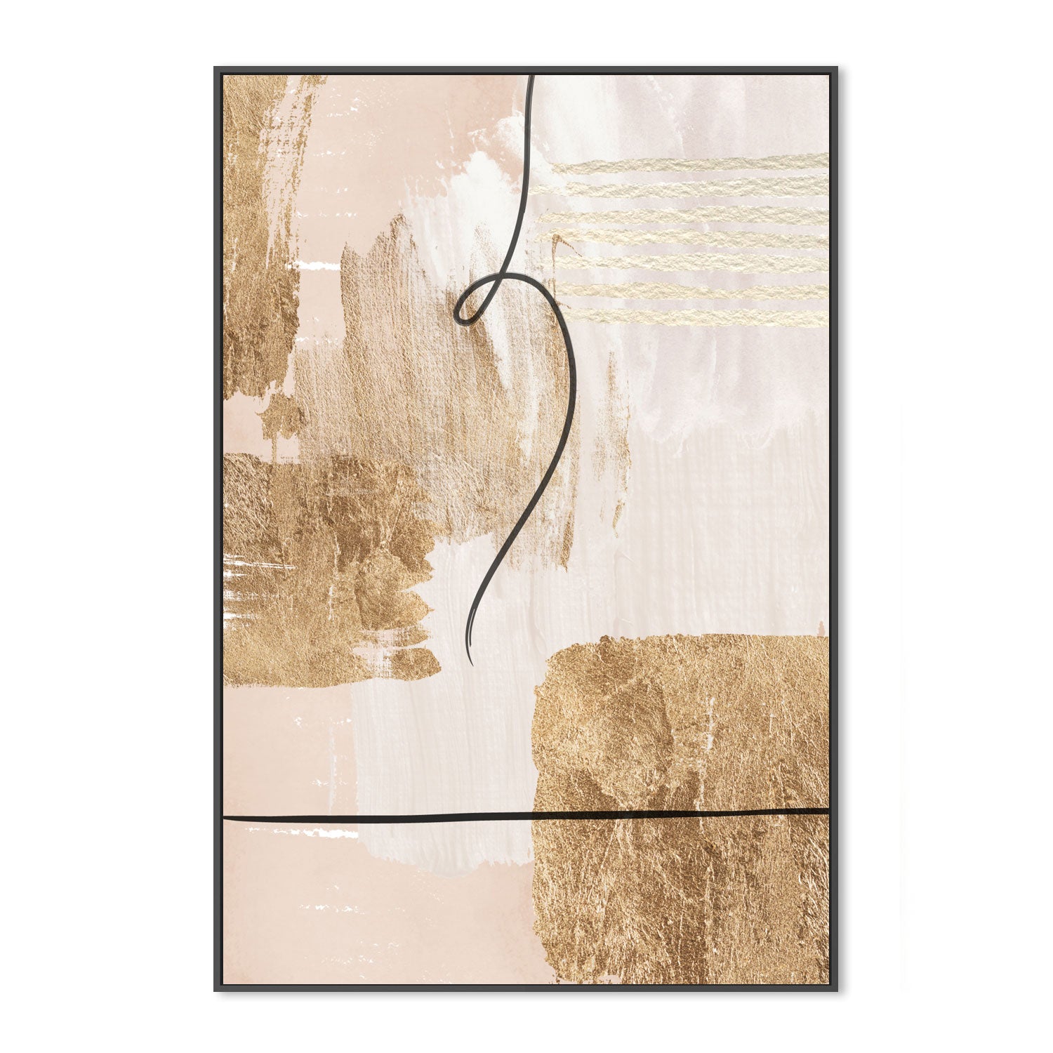 wall-art-print-canvas-poster-framed-Aesthetic Gold, Style B , By Sally Ann Moss-GIOIA-WALL-ART