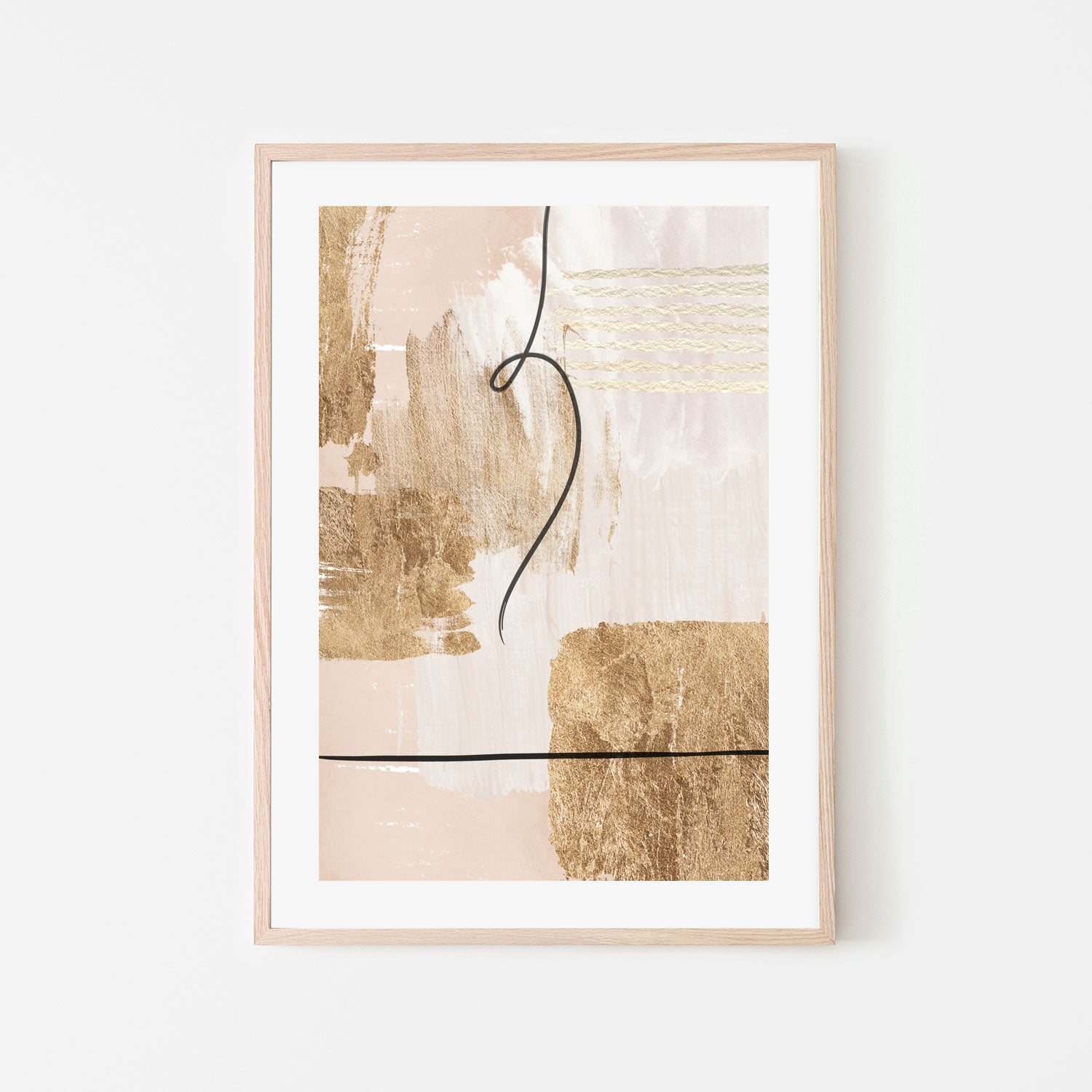 wall-art-print-canvas-poster-framed-Aesthetic Gold, Style B , By Sally Ann Moss-GIOIA-WALL-ART
