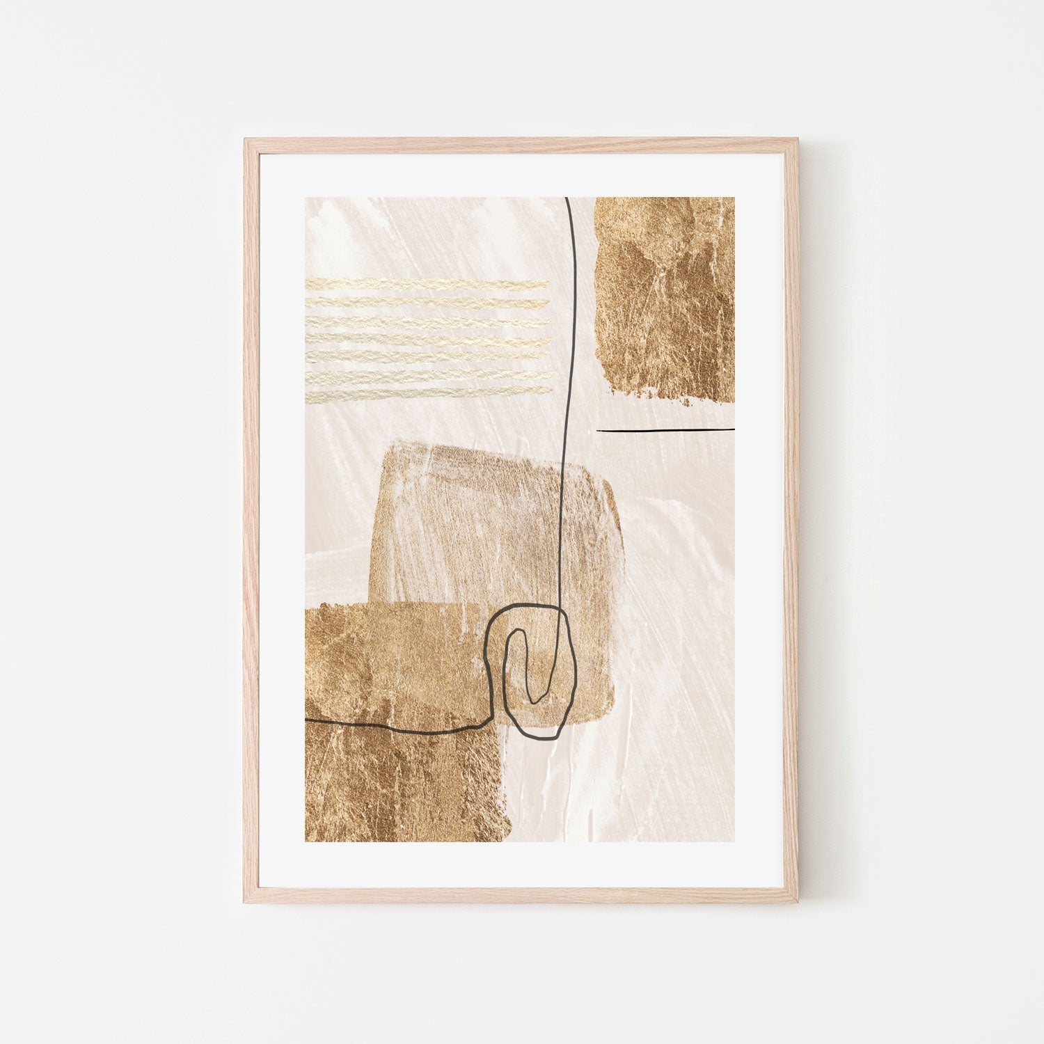 wall-art-print-canvas-poster-framed-Aesthetic Gold, Style C , By Sally Ann Moss-GIOIA-WALL-ART