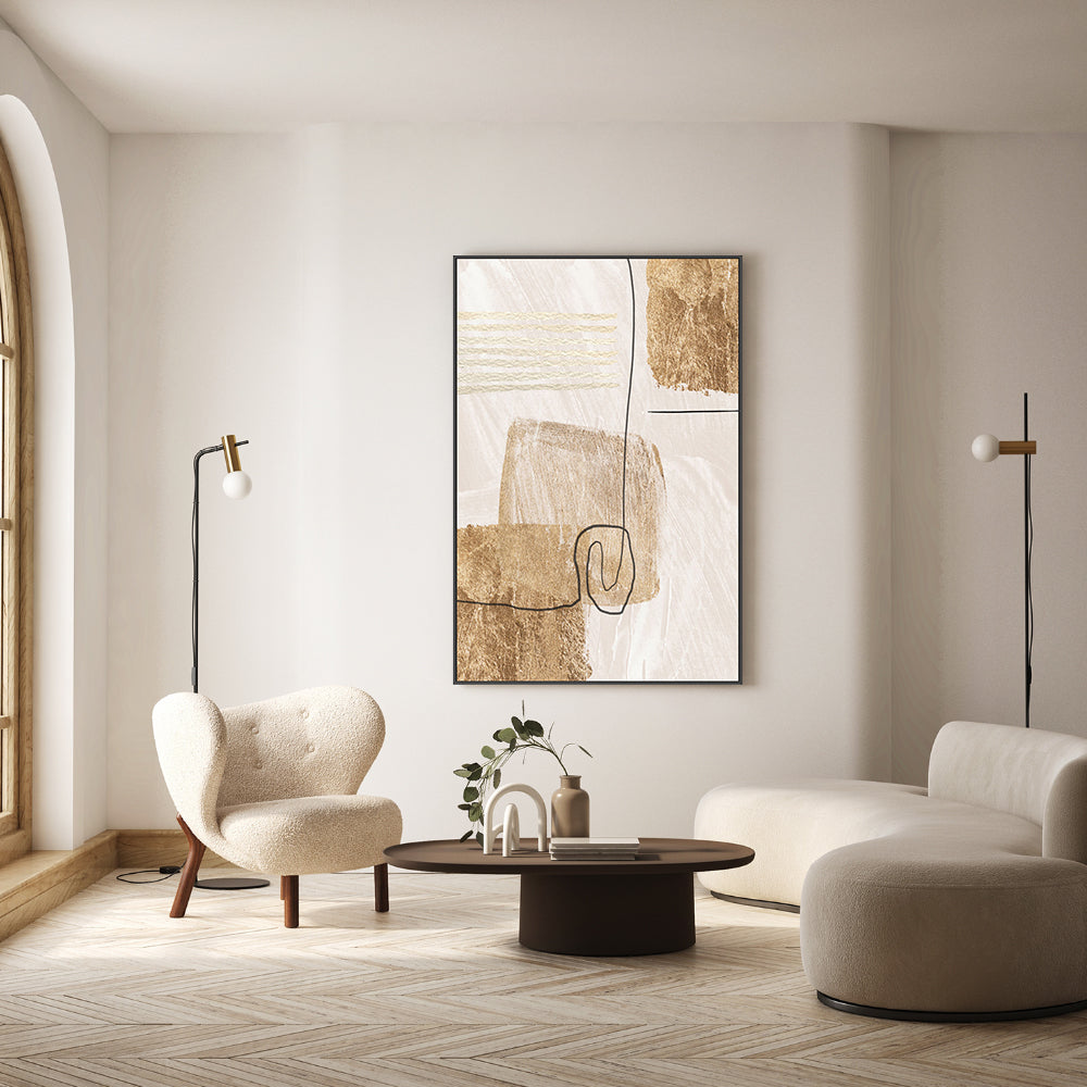 wall-art-print-canvas-poster-framed-Aesthetic Gold, Style C , By Sally Ann Moss-GIOIA-WALL-ART