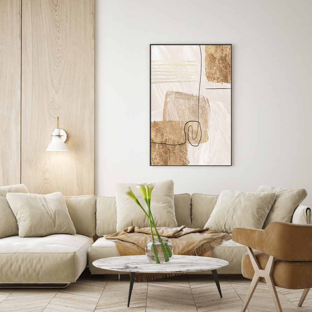 wall-art-print-canvas-poster-framed-Aesthetic Gold, Style C , By Sally Ann Moss-GIOIA-WALL-ART