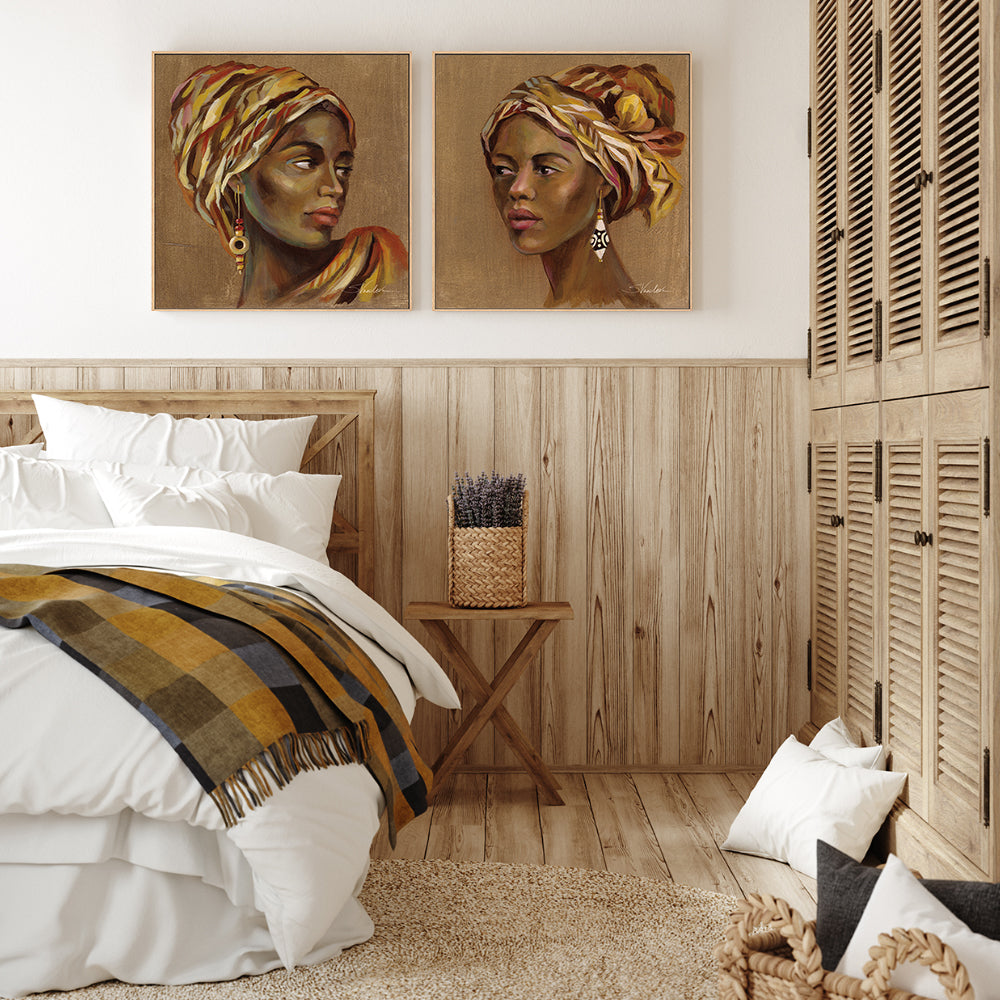 wall-art-print-canvas-poster-framed-African Beauty, Style A & B , By Silvia Vassileva-GIOIA-WALL-ART