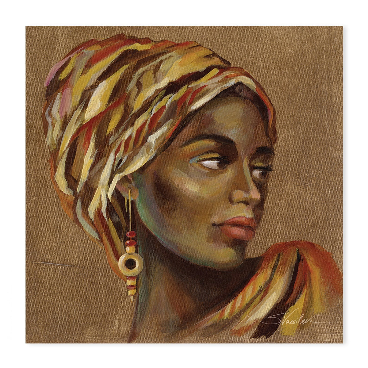 wall-art-print-canvas-poster-framed-African Beauty, Style A & B , By Silvia Vassileva-GIOIA-WALL-ART