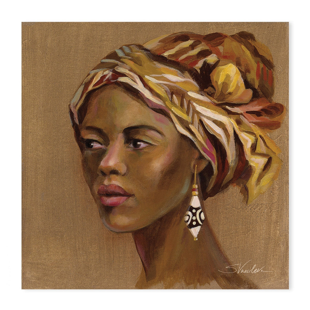 wall-art-print-canvas-poster-framed-African Beauty, Style A & B , By Silvia Vassileva-GIOIA-WALL-ART