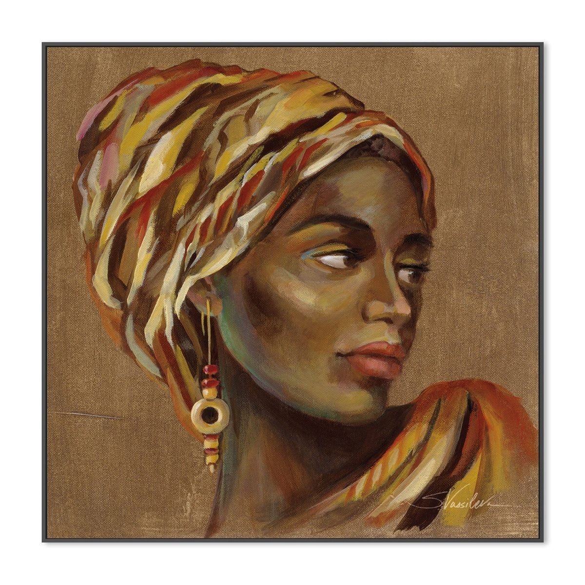 wall-art-print-canvas-poster-framed-African Beauty, Style A , By Silvia Vassileva-GIOIA-WALL-ART