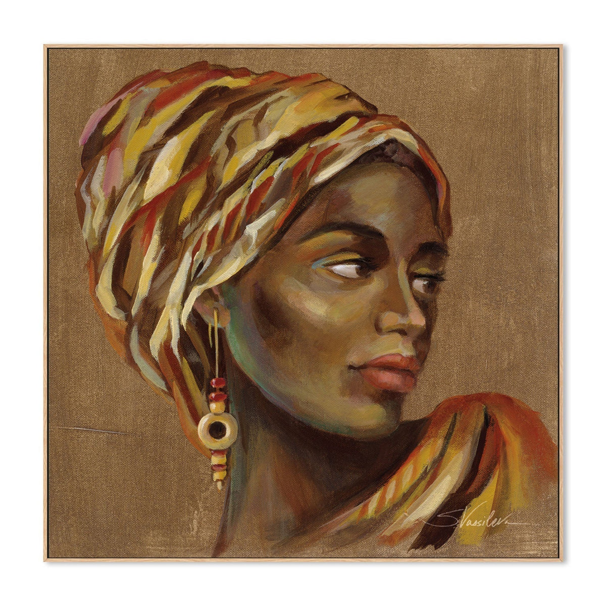 wall-art-print-canvas-poster-framed-African Beauty, Style A , By Silvia Vassileva-GIOIA-WALL-ART