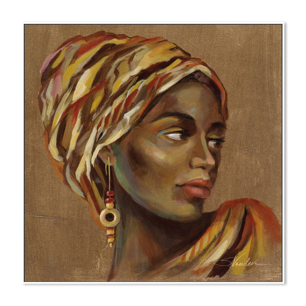 wall-art-print-canvas-poster-framed-African Beauty, Style A , By Silvia Vassileva-GIOIA-WALL-ART
