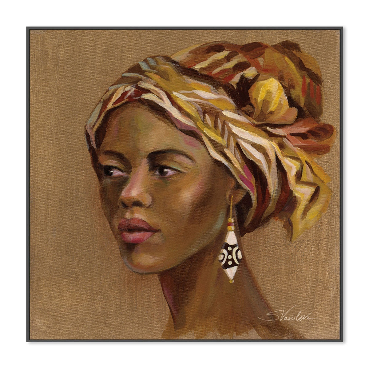 wall-art-print-canvas-poster-framed-African Beauty, Style B , By Silvia Vassileva-GIOIA-WALL-ART