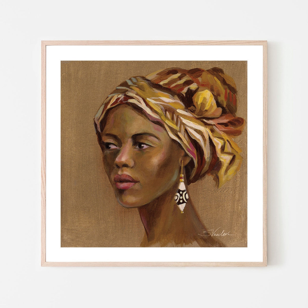 wall-art-print-canvas-poster-framed-African Beauty, Style B , By Silvia Vassileva-GIOIA-WALL-ART