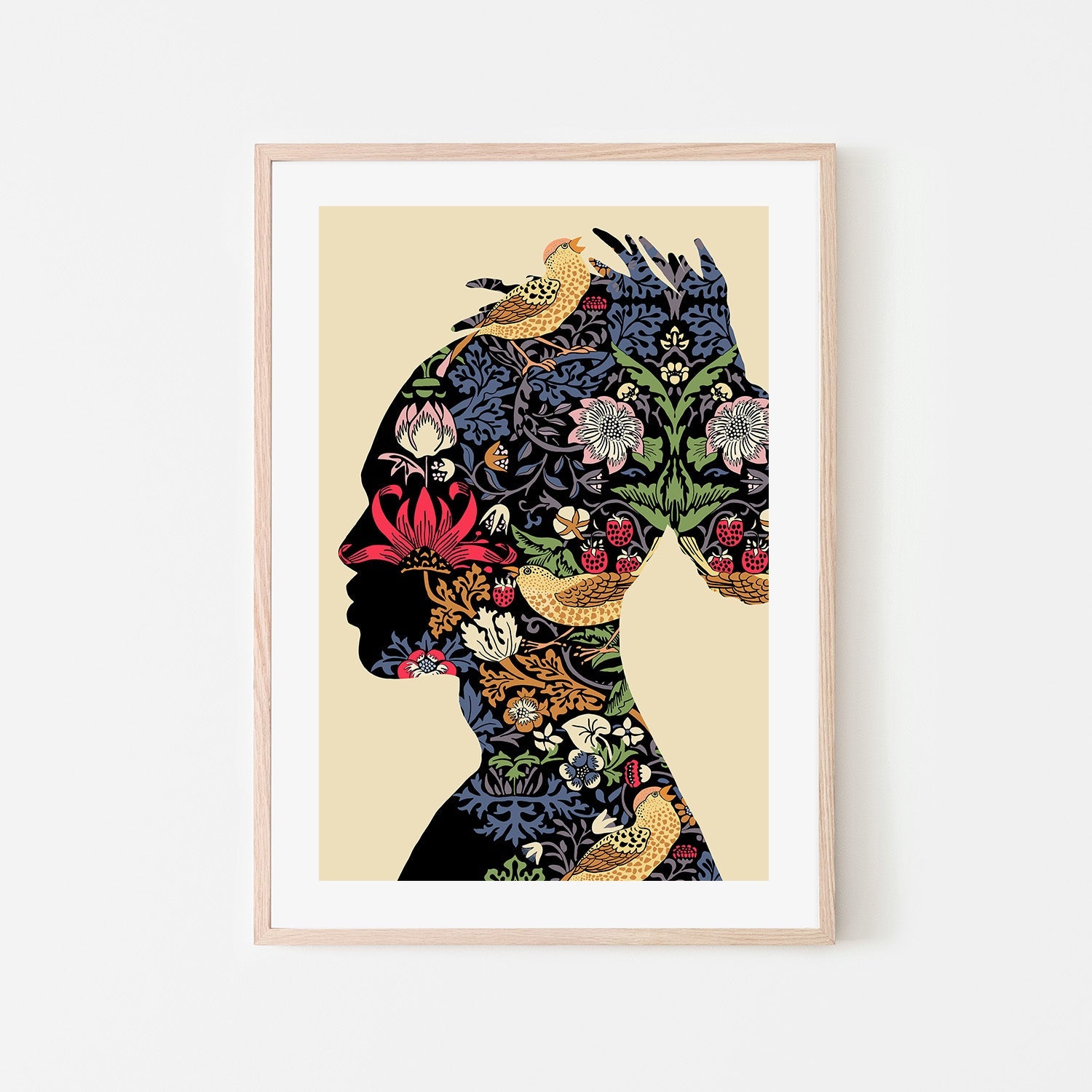 wall-art-print-canvas-poster-framed-Afro Woman, Style B-6