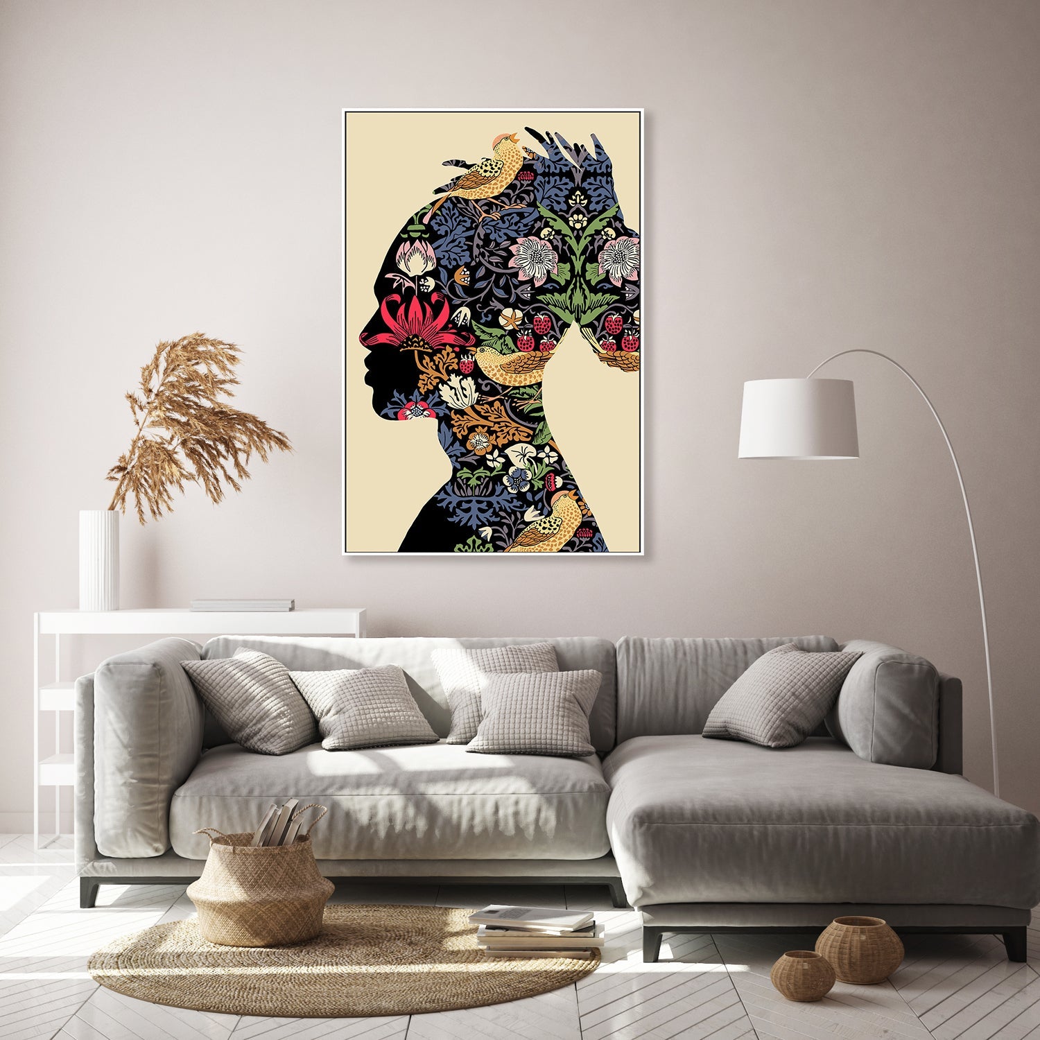 wall-art-print-canvas-poster-framed-Afro Woman, Style B-7