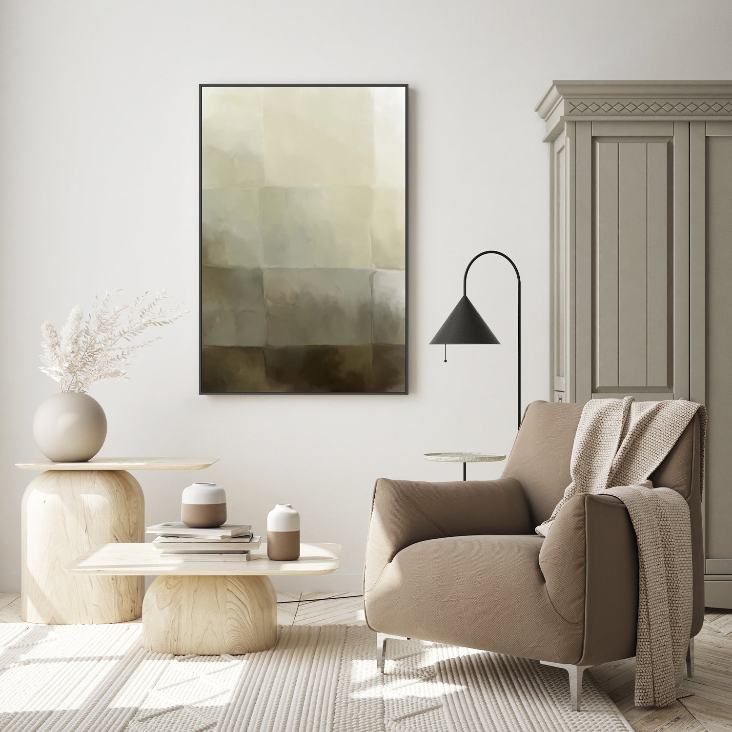 wall-art-print-canvas-poster-framed-After All, Neutral Abstract, Style A , By Karine Tonial Grimm-7