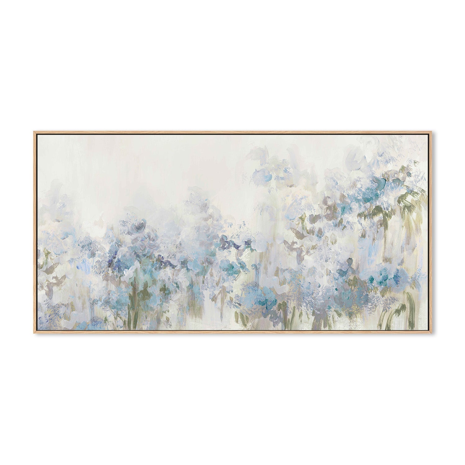 wall-art-print-canvas-poster-framed-AK136-A - Foggy Blue Garden in Soft Str...-4