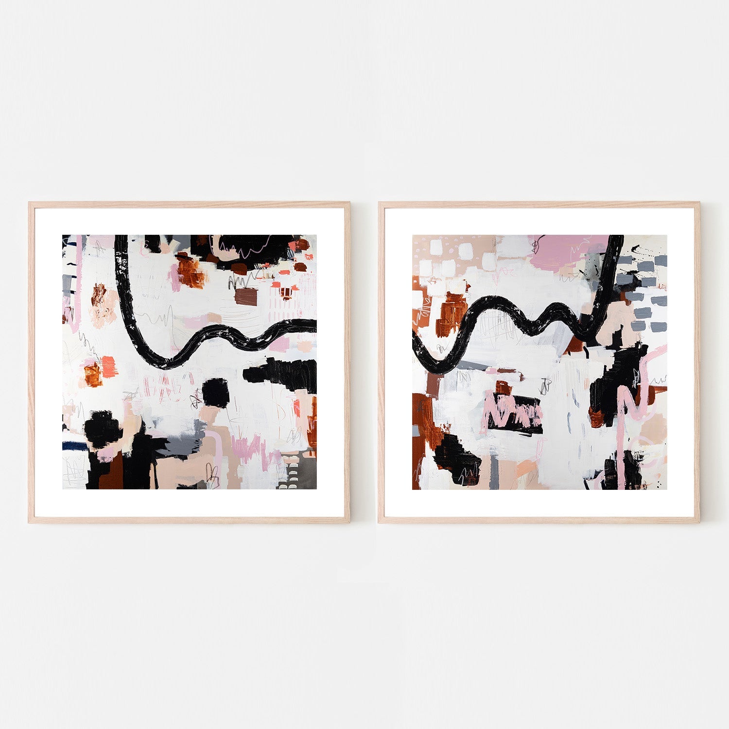 wall-art-print-canvas-poster-framed-Amalgamation Left Side, Amalgamation Right Side, Set Of 2-6