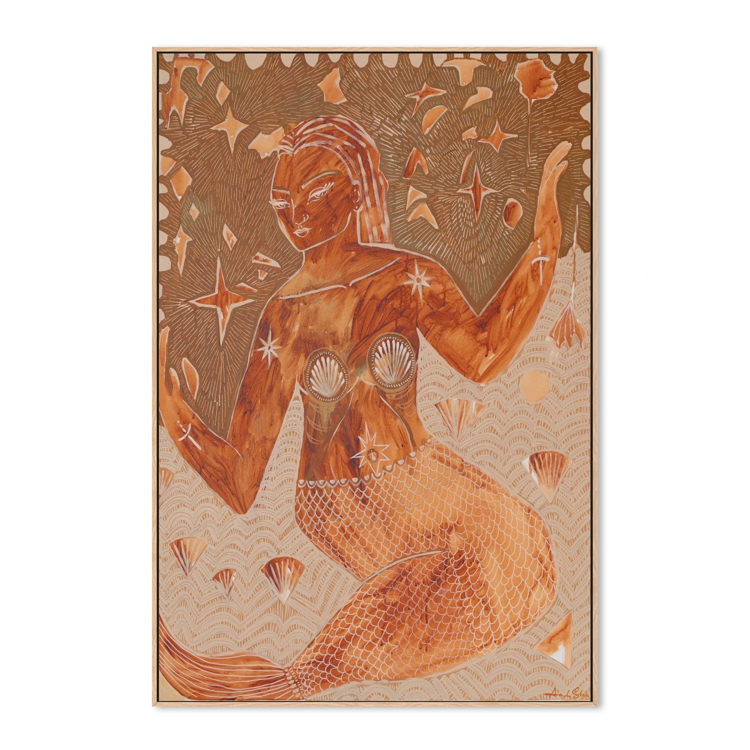 wall-art-print-canvas-poster-framed-Amber Rose, Mermaid , By Amanda Skye-4