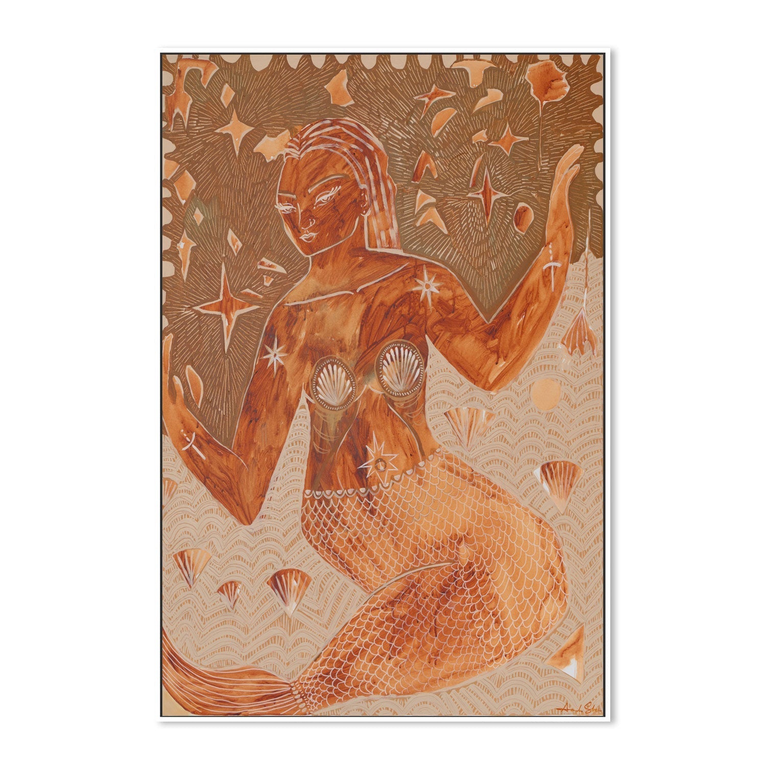 wall-art-print-canvas-poster-framed-Amber Rose, Mermaid , By Amanda Skye-5