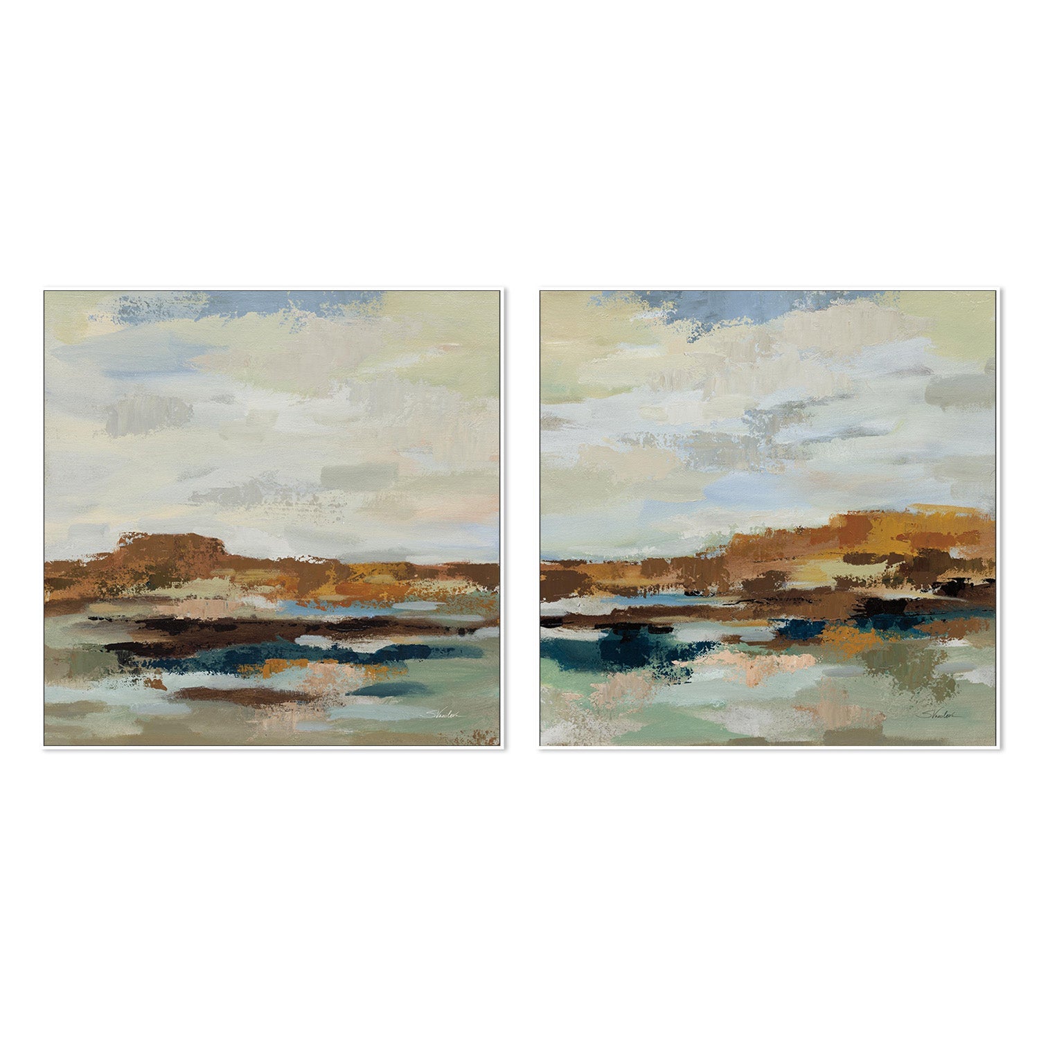 wall-art-print-canvas-poster-framed-American West, Style A & B, Set Of 2-5