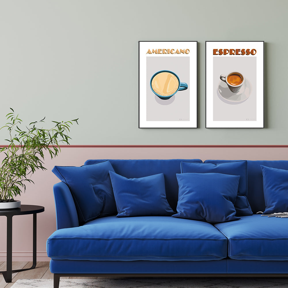 wall-art-print-canvas-poster-framed-Americano & Espresso, Set Of 2-by-Rosalyn Gray-Gioia Wall Art