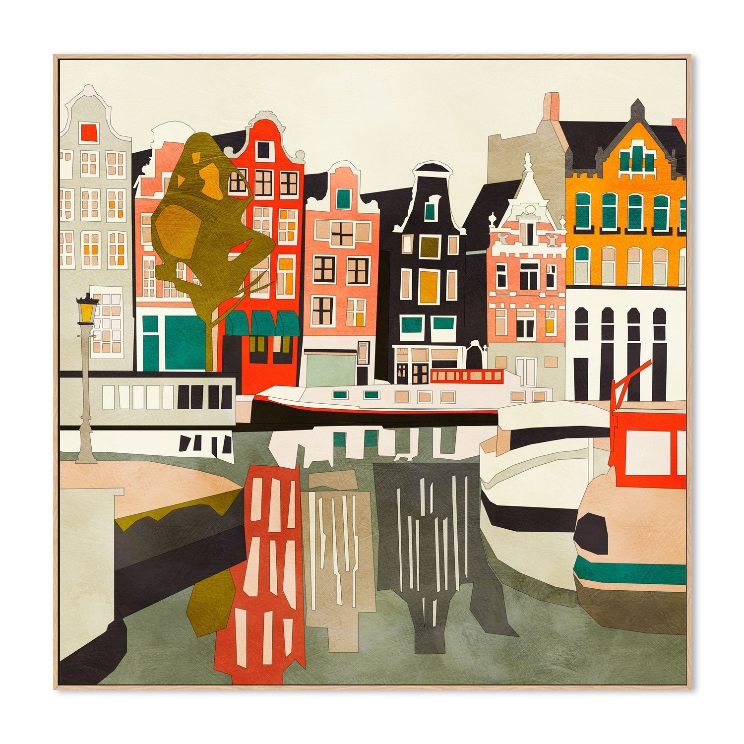 wall-art-print-canvas-poster-framed-Amsterdam Houses-4