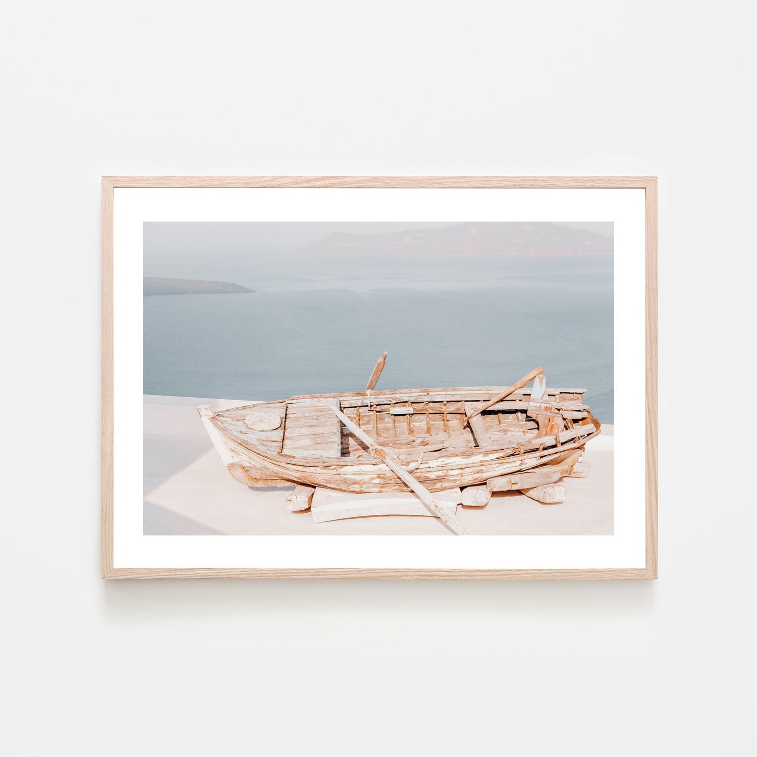 An Old Boat at Santorini-Gioia-Prints-Framed-Canvas-Poster-GIOIA-WALL-ART
