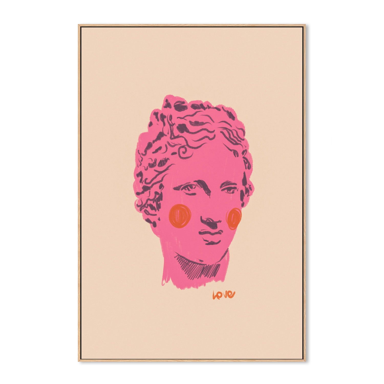 wall-art-print-canvas-poster-framed-Ancient Head , By Gigi Rosado-GIOIA-WALL-ART