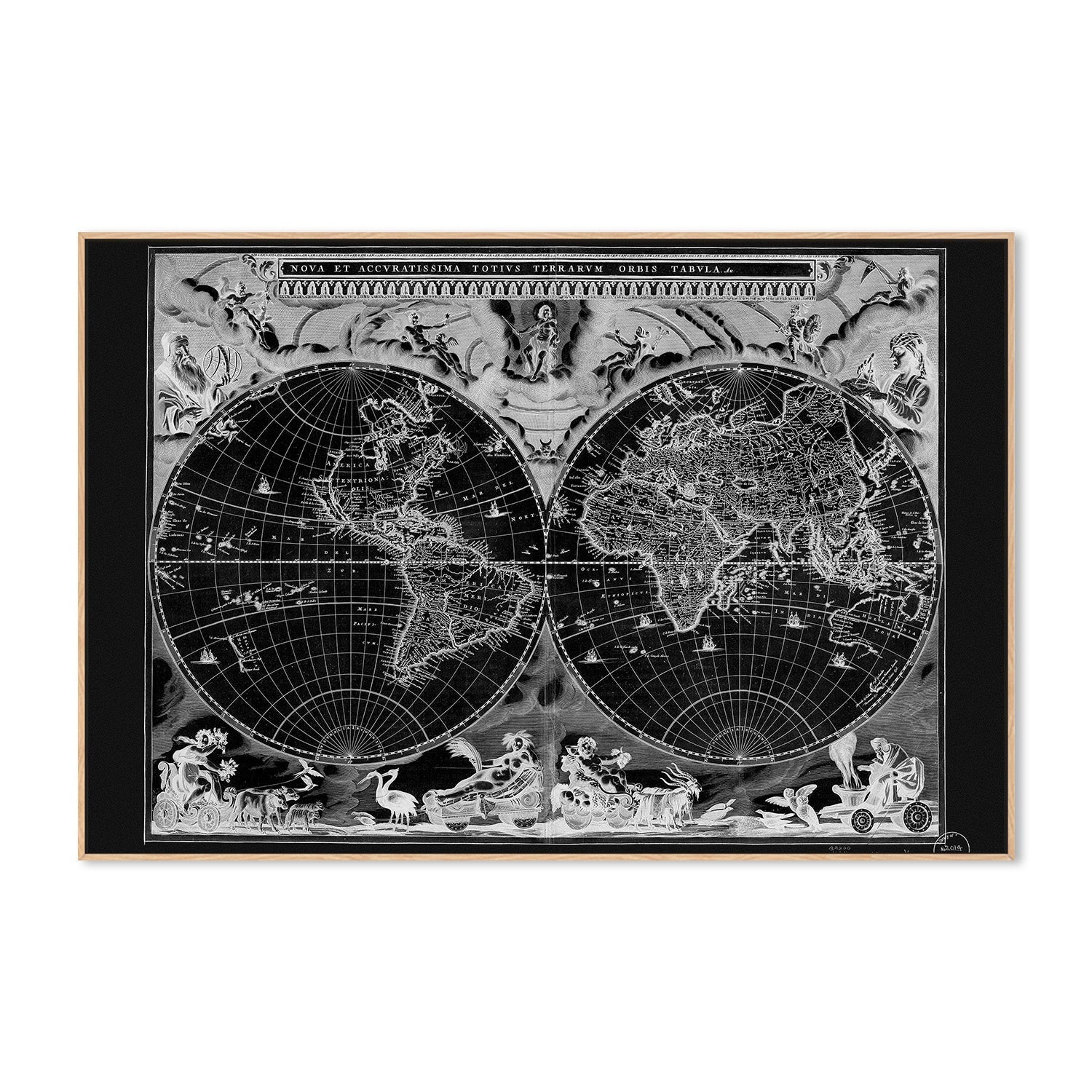 wall-art-print-canvas-poster-framed-Antique World Map , By Adam Shaw-4