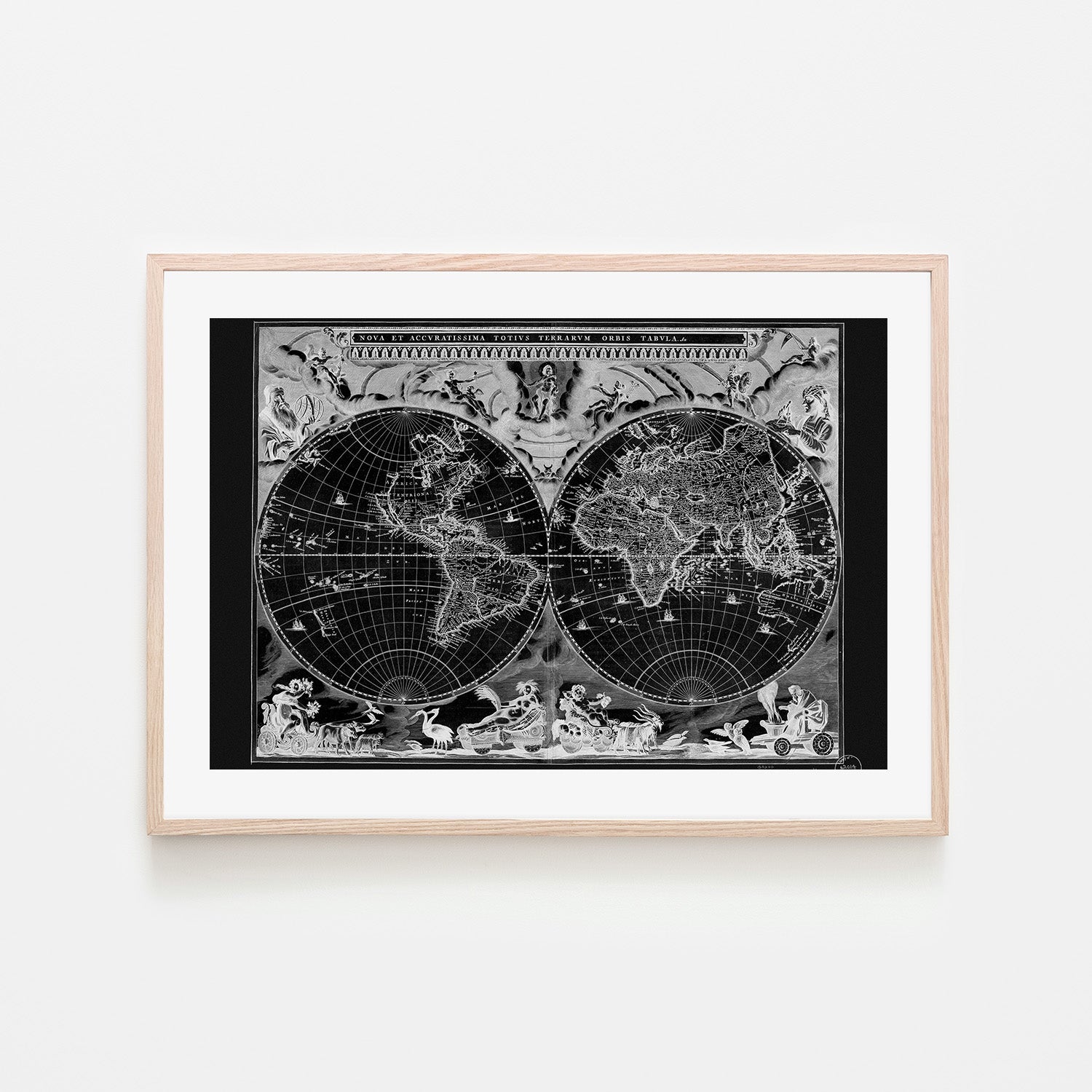 wall-art-print-canvas-poster-framed-Antique World Map , By Adam Shaw-6