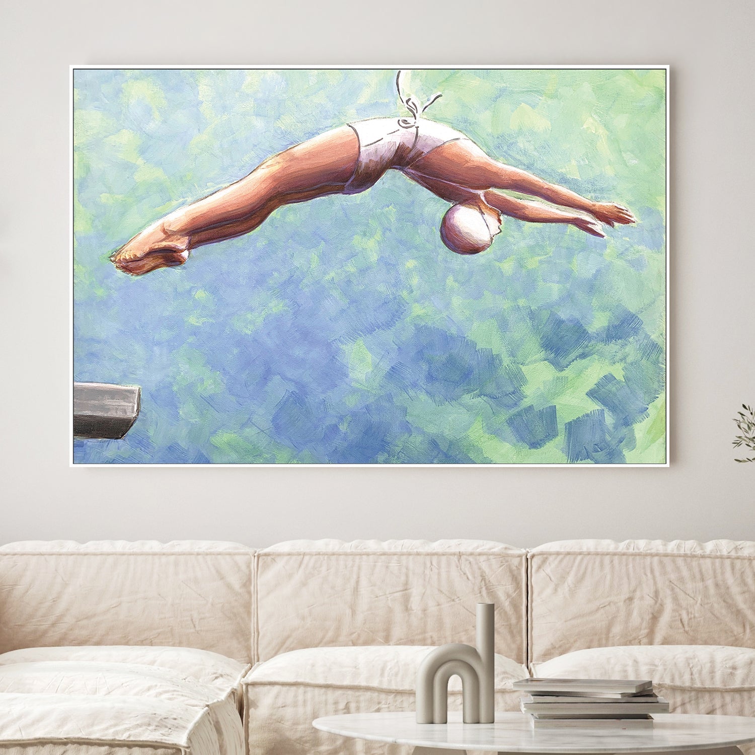wall-art-print-canvas-poster-framed-Aqua High Diver-2