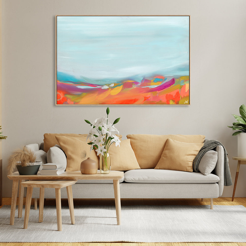 wall-art-print-canvas-poster-framed-Aqua Sky Large-by-Jenny Westenhofer Art-Gioia Wall Art